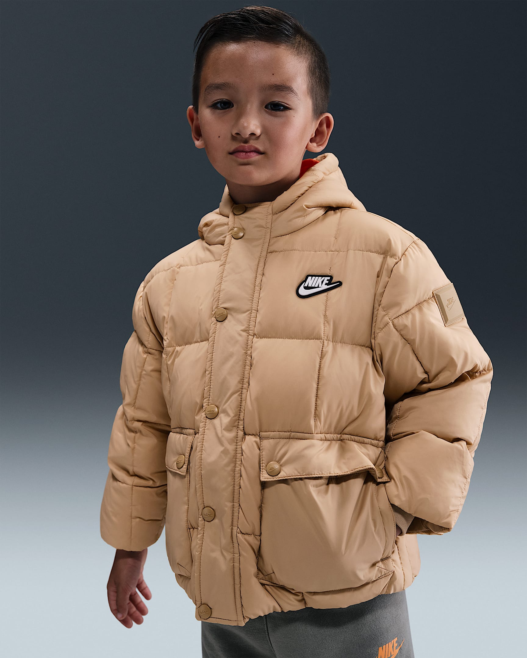 Nike Premium 幼童羽绒夹克 - 麻黄
