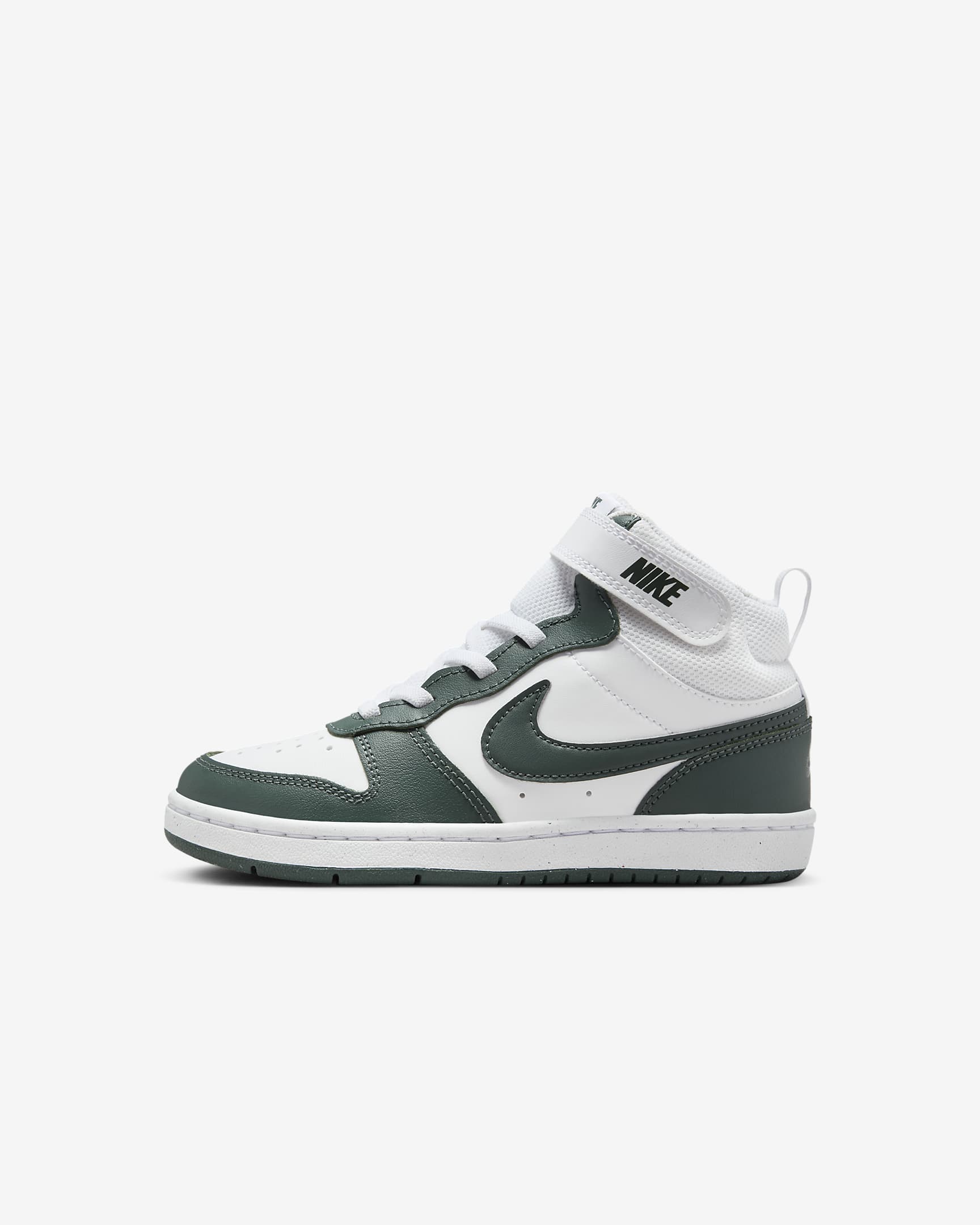 Nike Court Borough Mid 2 耐克酷菠萝幼童运动鞋 - 白色/绿古色