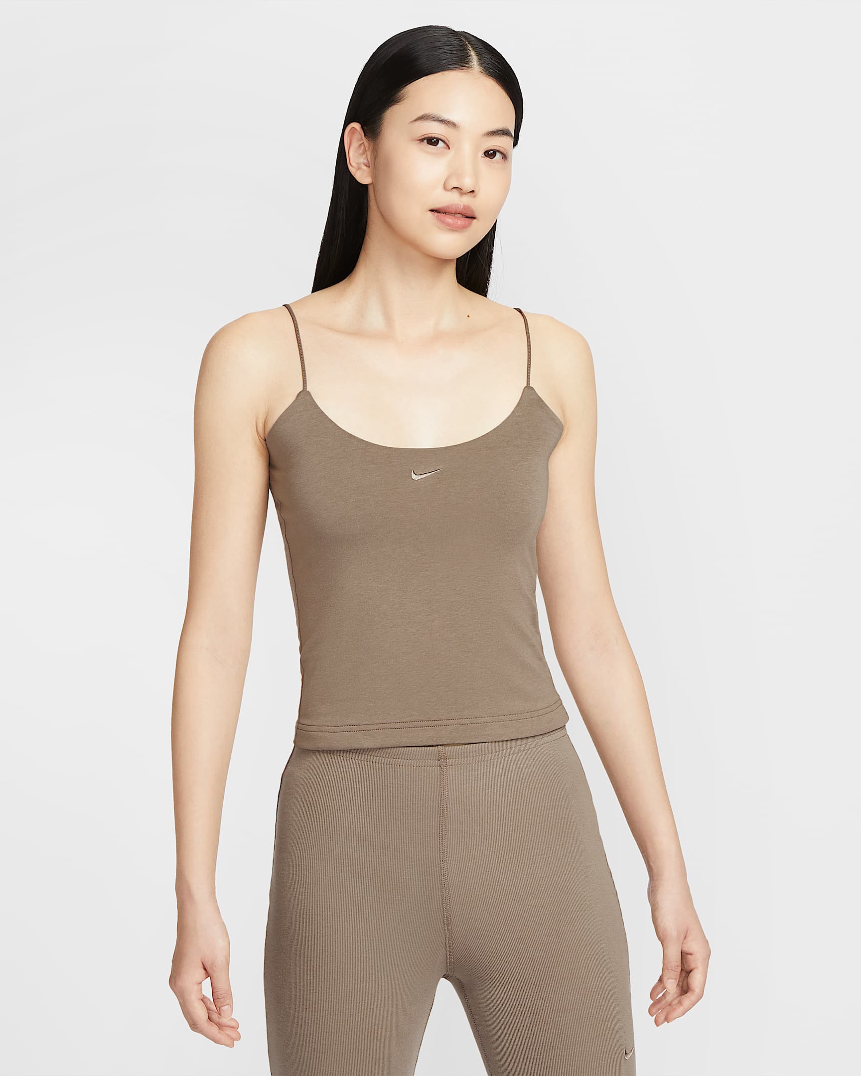 Nike Sportswear Chill Knit 女子紧身吊带背心 - 貂棕/貂棕