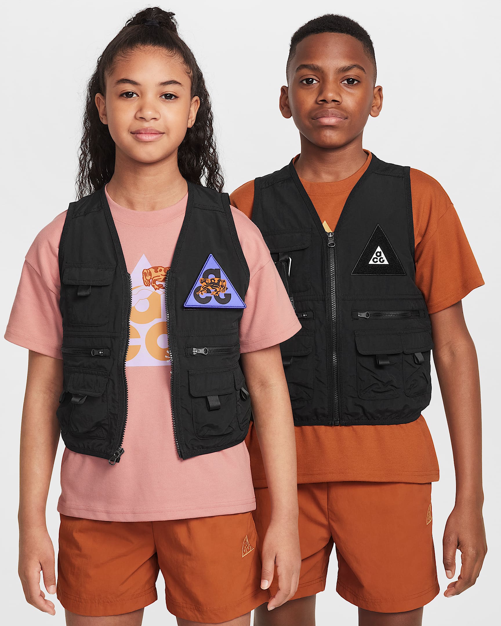 Nike ACG 大童机能风马甲 - 黑/黑/黑