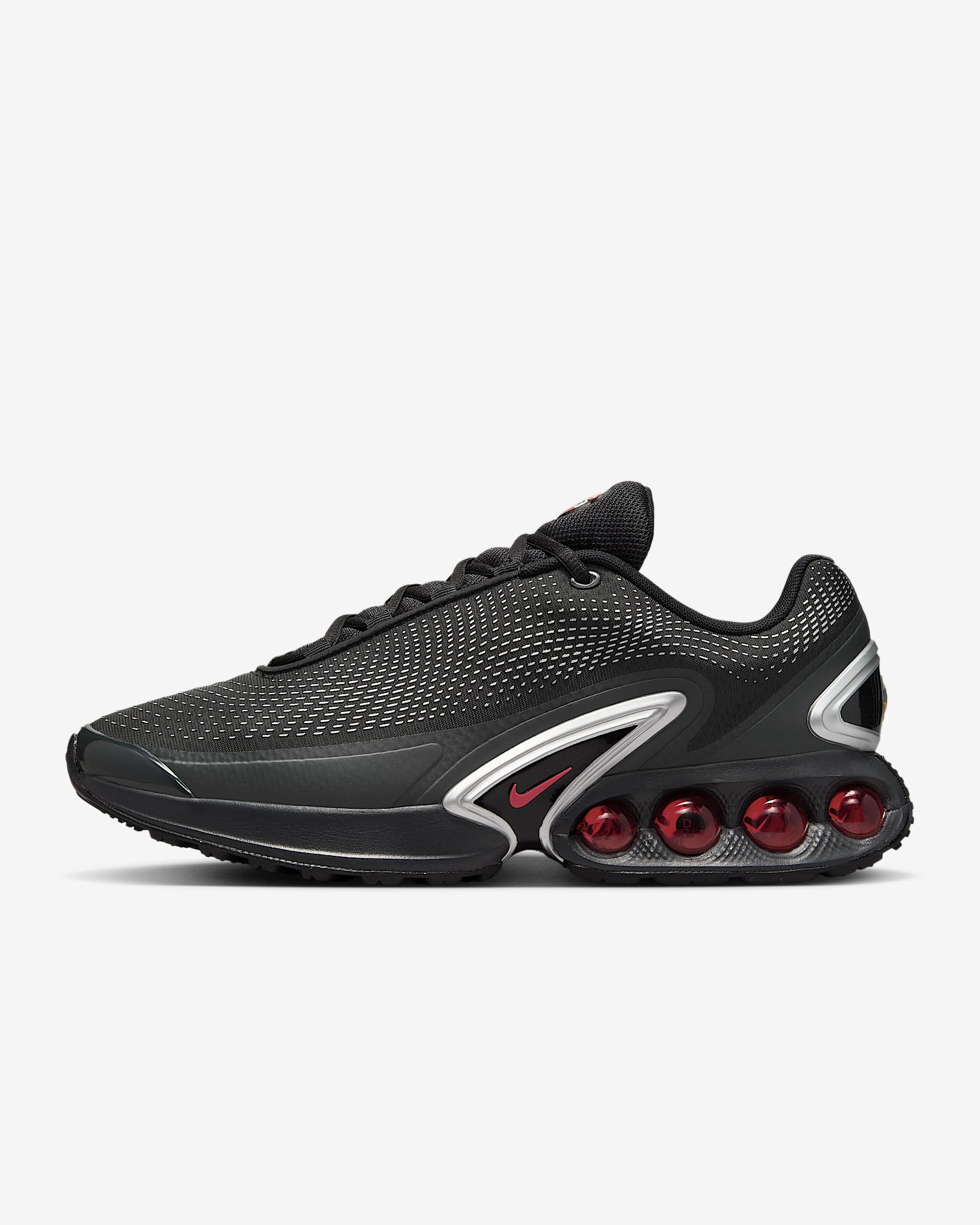 Nike Air Max Dn 男子运动鞋 - 黑/黑/金属银/大学红