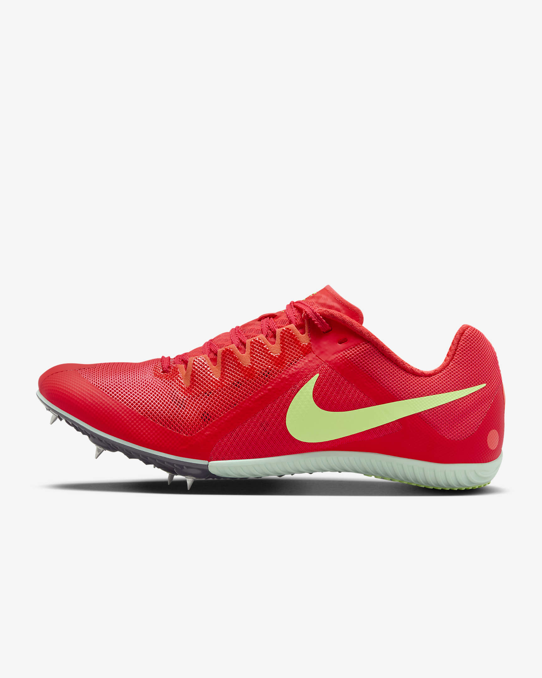Nike Zoom Rival Multi 男子田径钉鞋 - 亮深红/爆炸绿黄/微黄绿/水洗珊瑚红