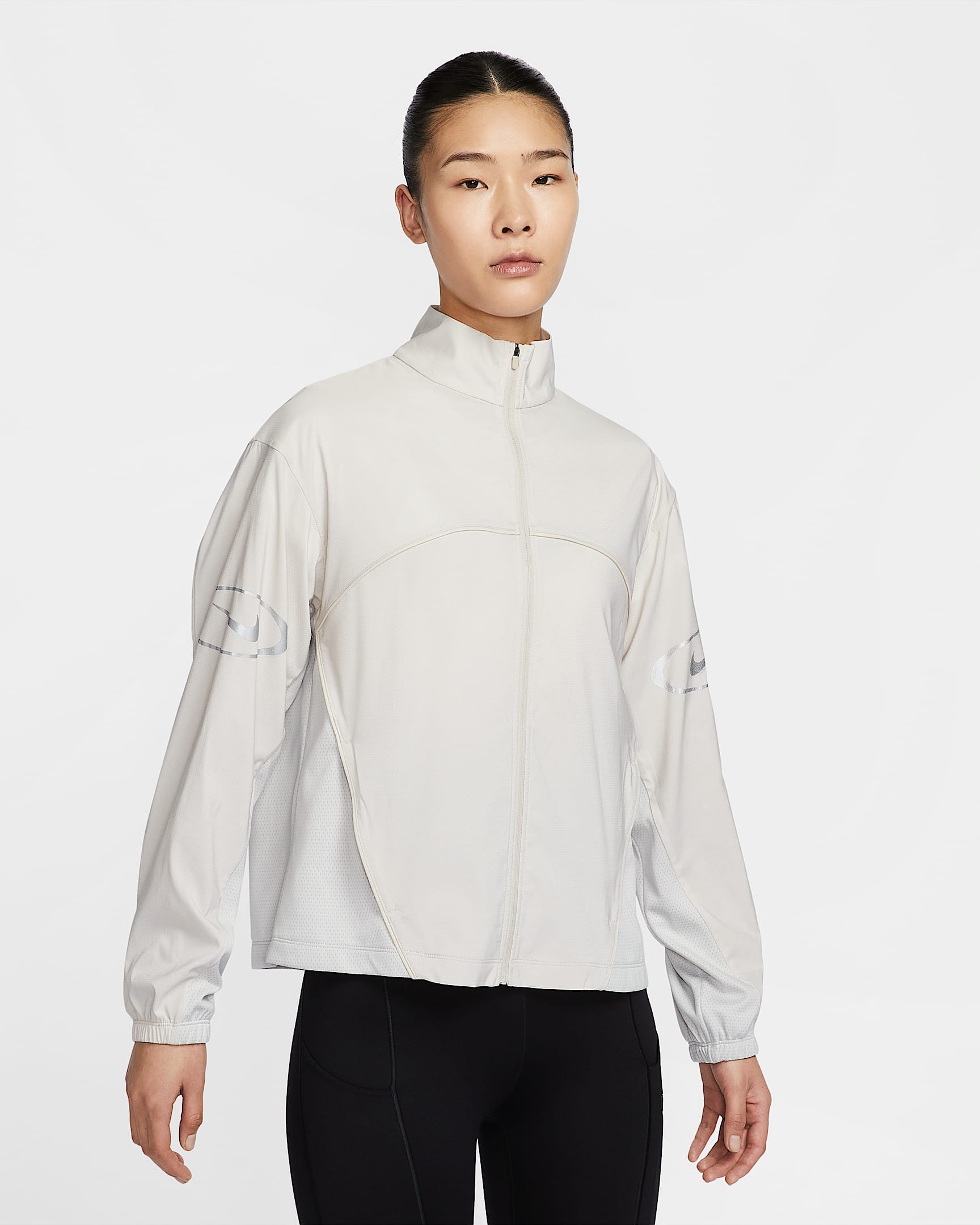 Nike 女子防晒跑步夹克 - 浅土褐/浅铁矿石灰/浅土褐