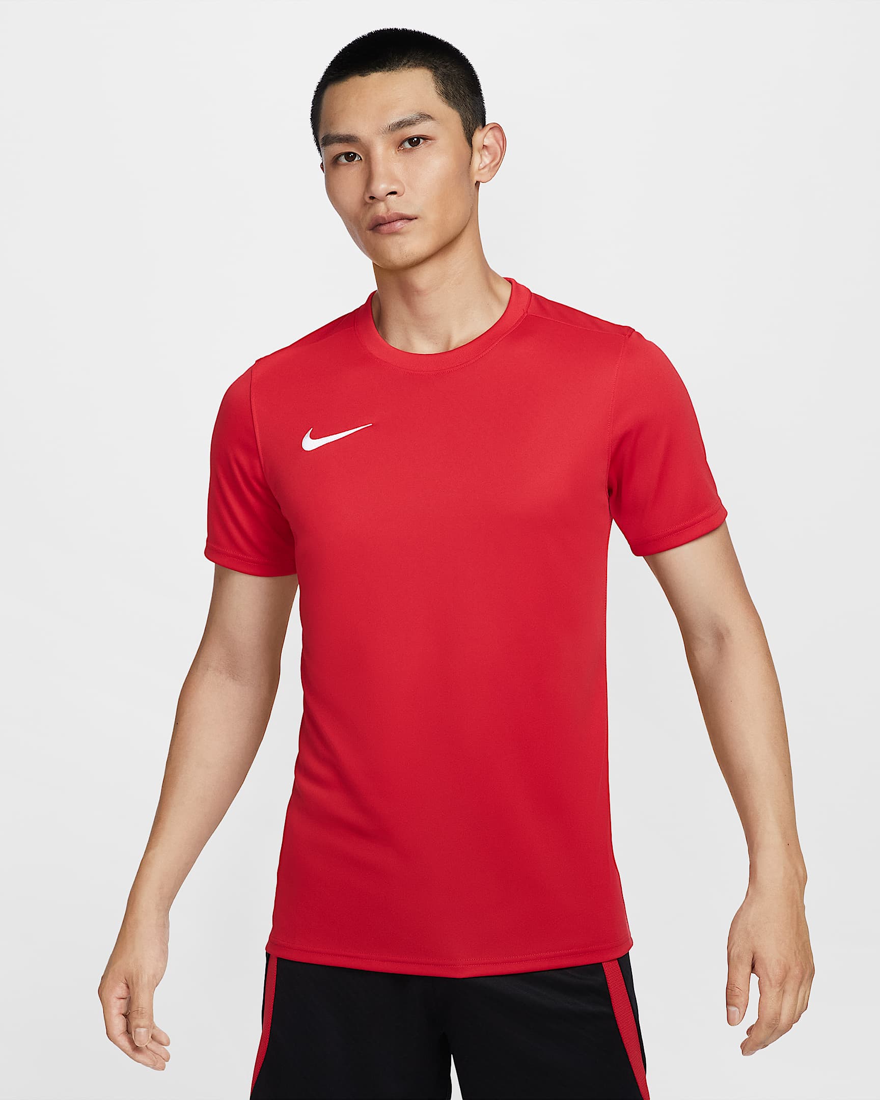 Nike Dri-FIT Park VII 男子速干短袖上衣 - 大学红/白色