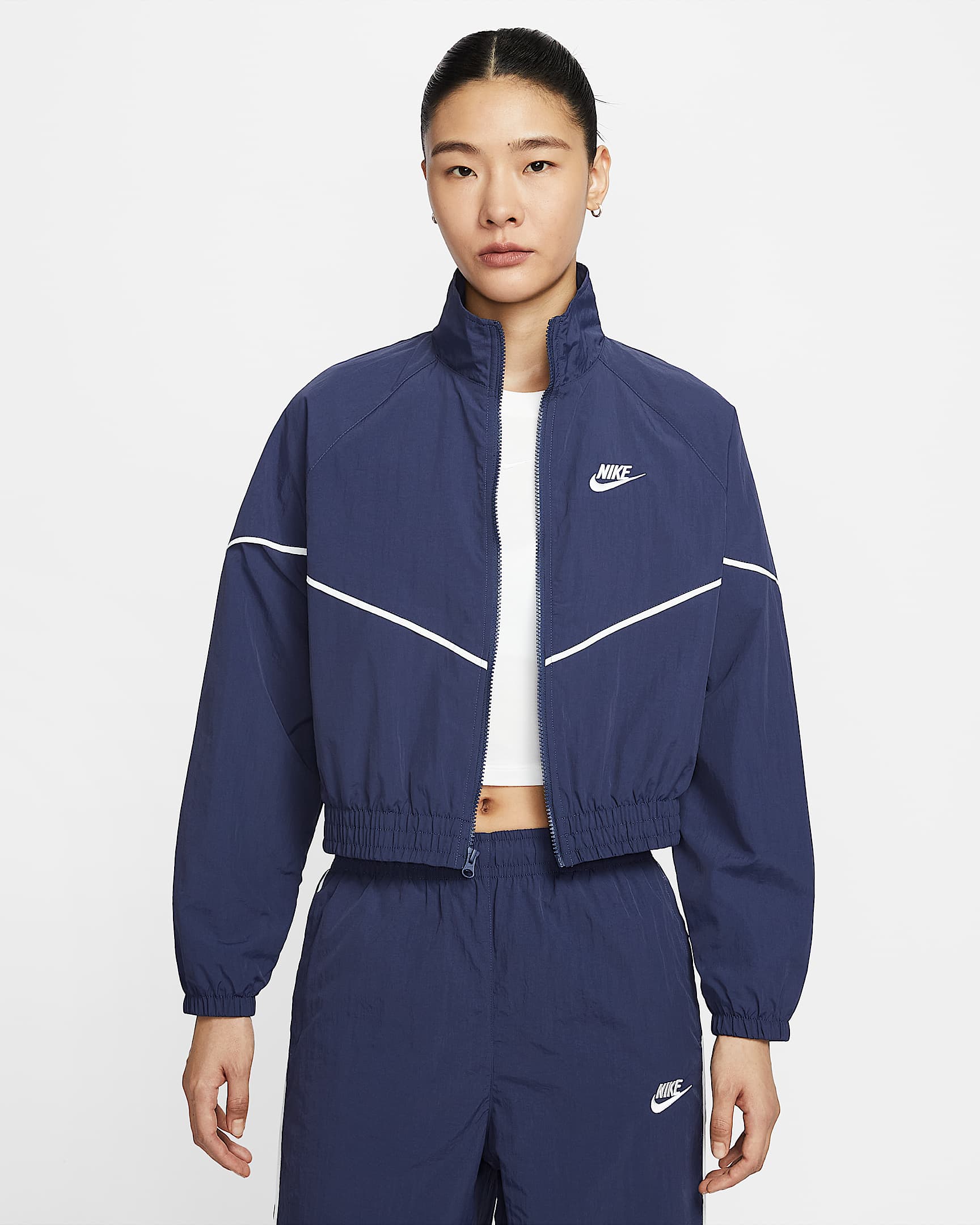 Nike Sportswear Windrunner 女子梭织夹克 - 深藏青/帆白/帆白
