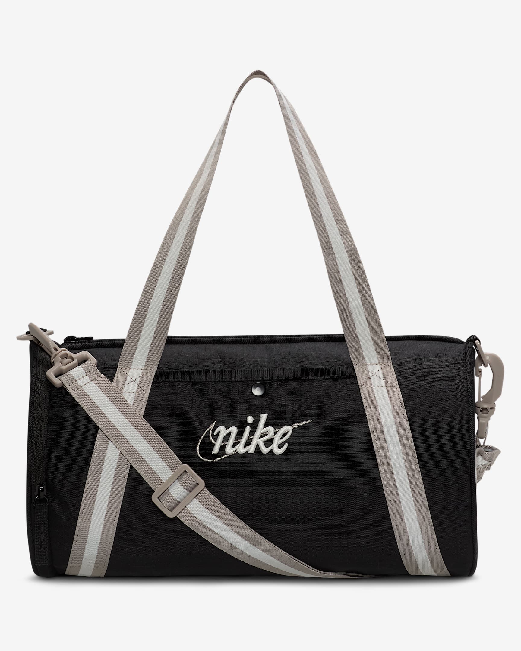 Nike Heritage 复古托特行李包 - 黑/大学灰/山峰白