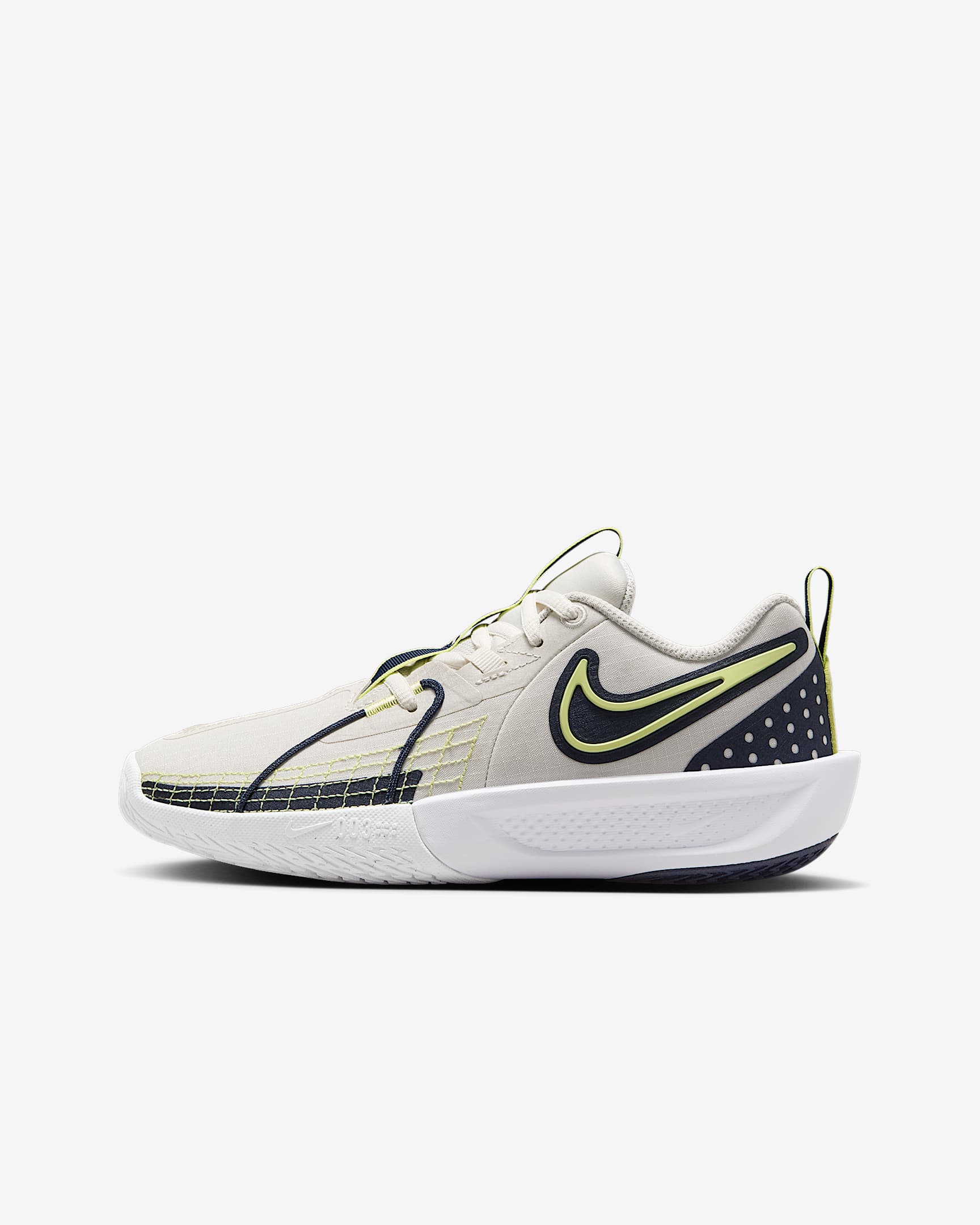 Nike G.T. Cut 3 大童篮球鞋 - 幻影灰白/黑曜石色/白色/浅柠檬黄