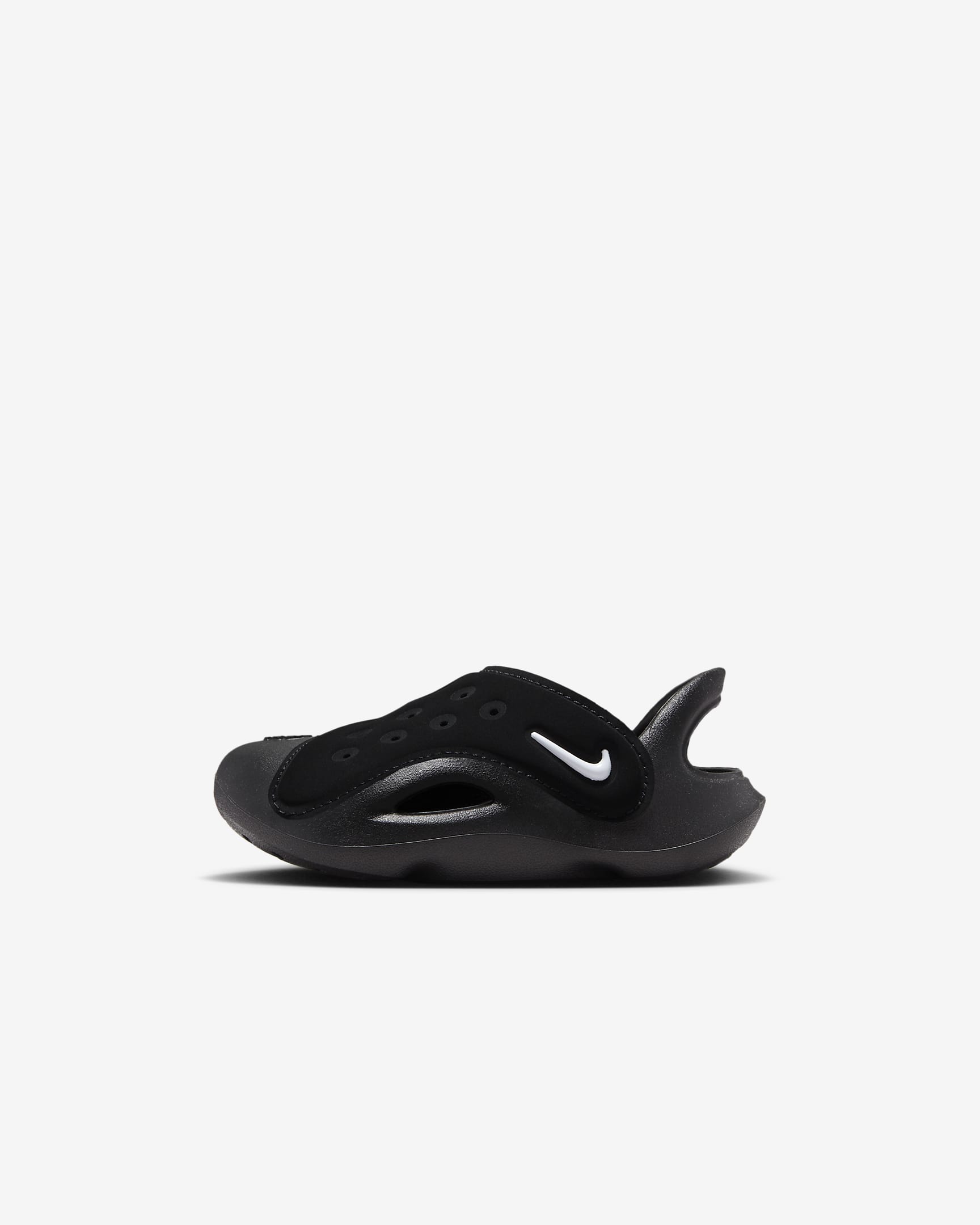 Nike Aqua Swoosh 婴童一脚蹬包头溯溪凉鞋 - 黑/煤黑/白色