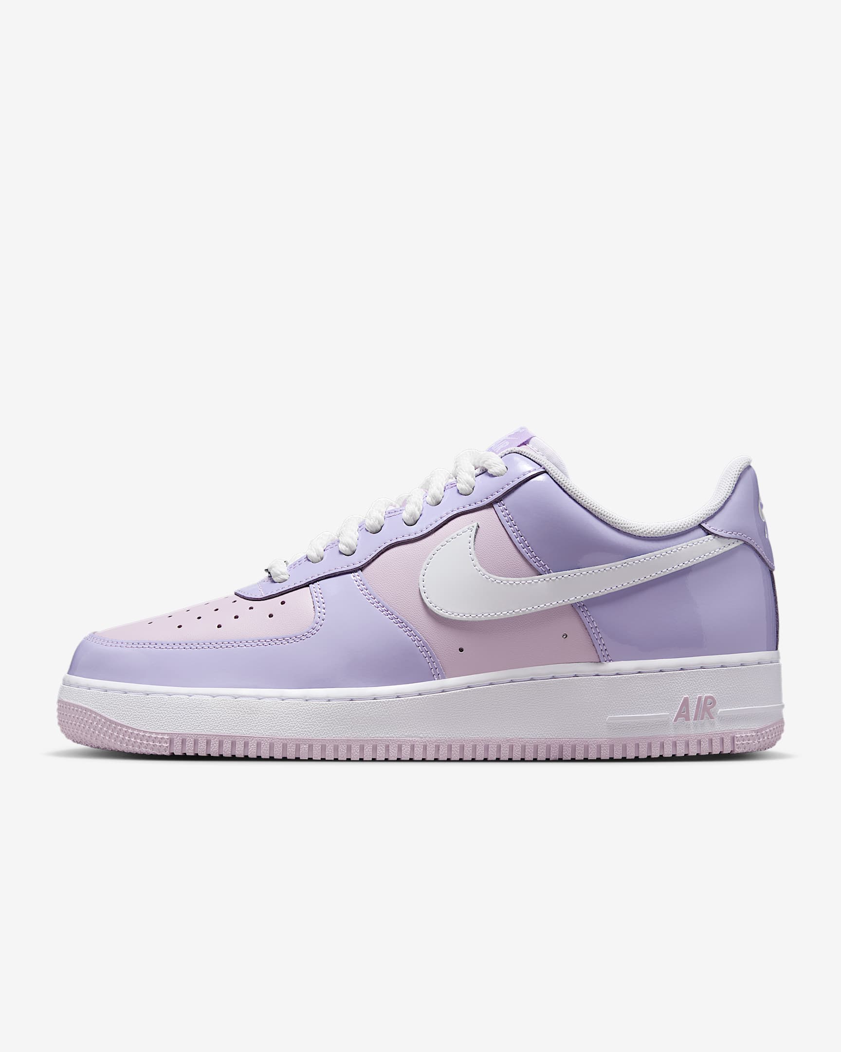Nike Air Force 1 '07 LV8 男子空军一号运动鞋 - 绣球花紫/粉紫/白色