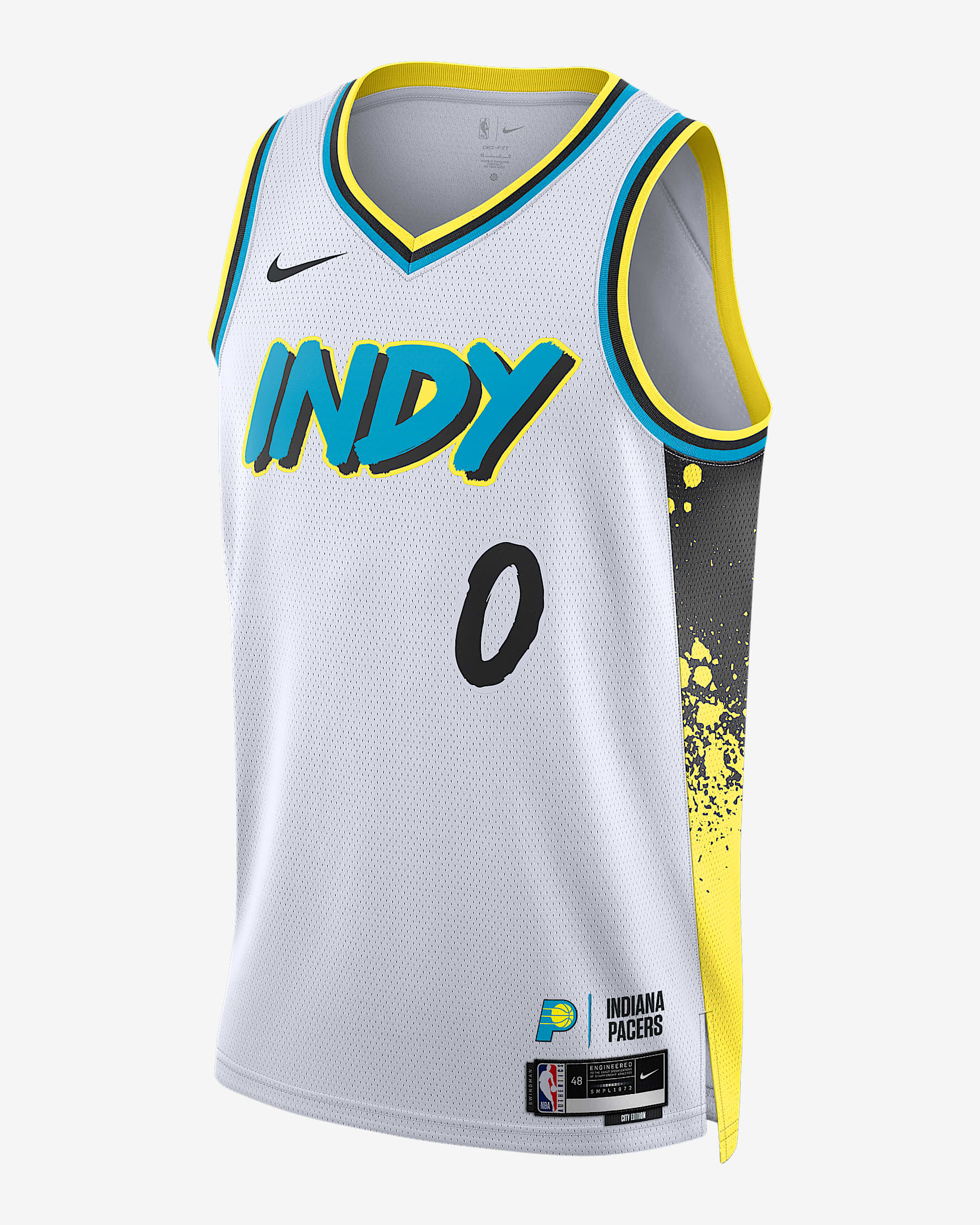 2024/25 赛季印第安纳步行者队泰里斯·哈里伯顿 (Tyrese Haliburton) City Edition Nike Dri-FIT NBA Swingman Jersey 男子速干球衣 - 白色
