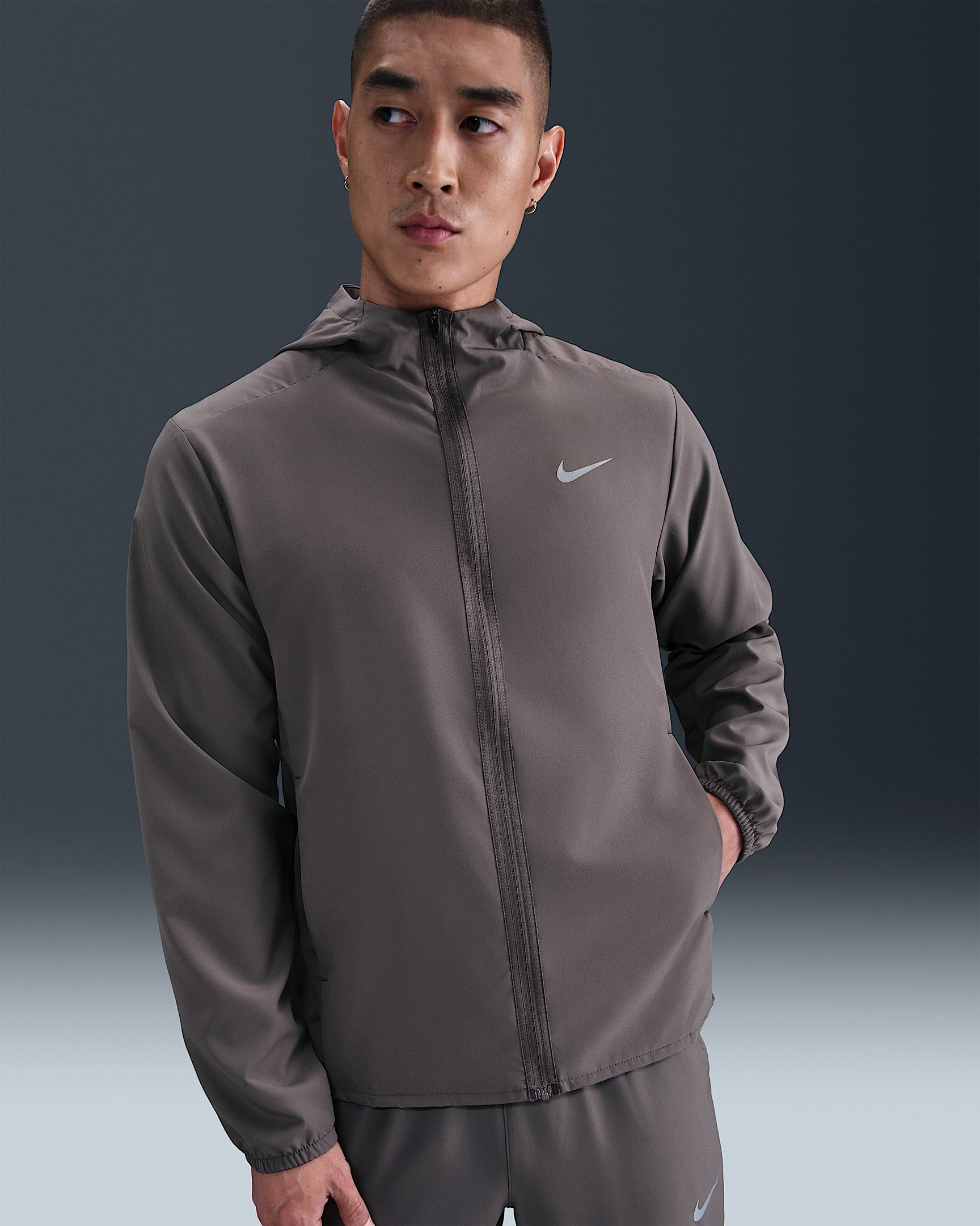 Nike Form Dri-FIT 男子速干连帽百搭夹克 - 洞穴石色