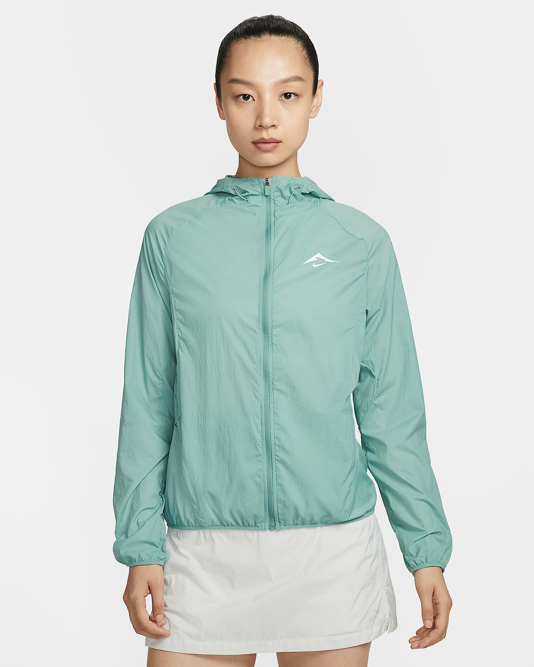 Nike Trail Repel 女子拒水越野跑步夹克 - 大炮灰/珍珠白/山峰白