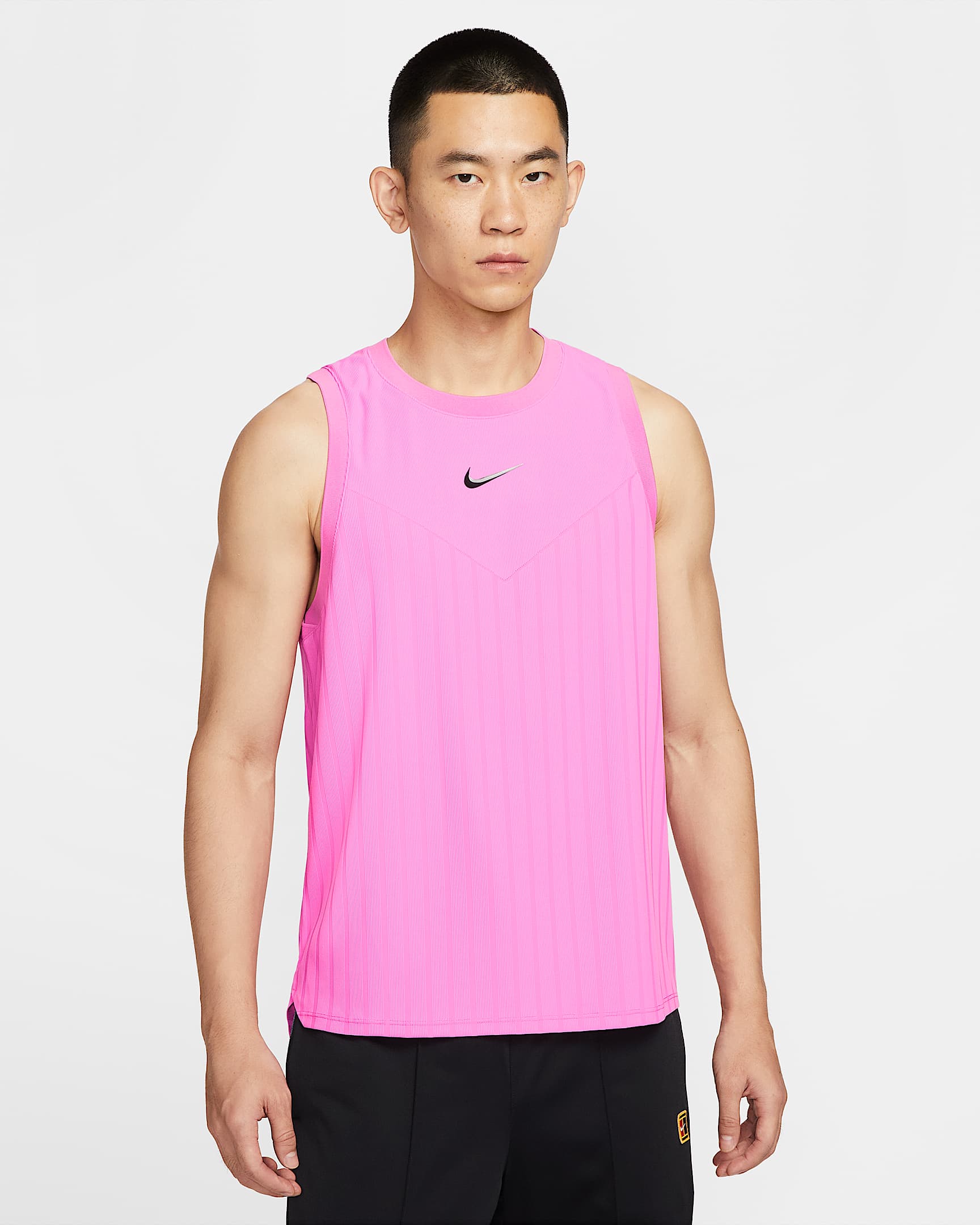 NikeCourt Slam Dri-FIT ADV 男子速干网球背心 - 俏皮粉