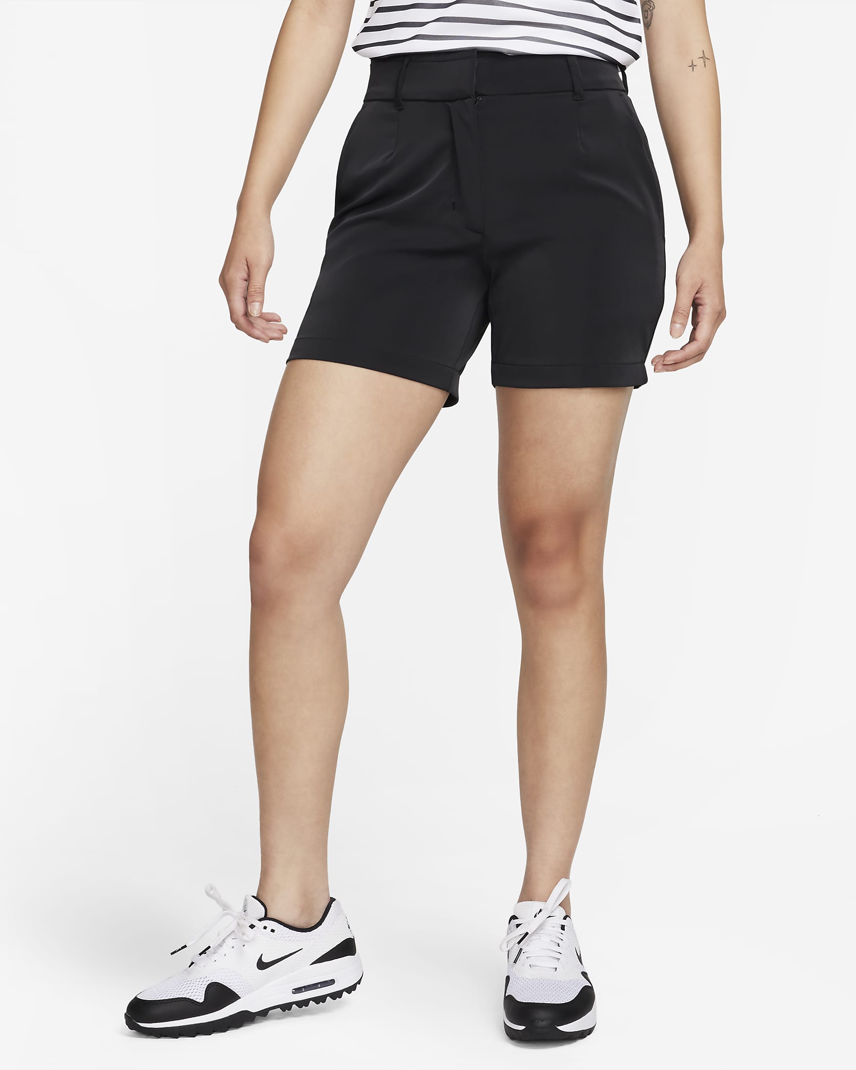 Nike Dri-FIT Victory 女子速干高尔夫短裤 - 黑/白色