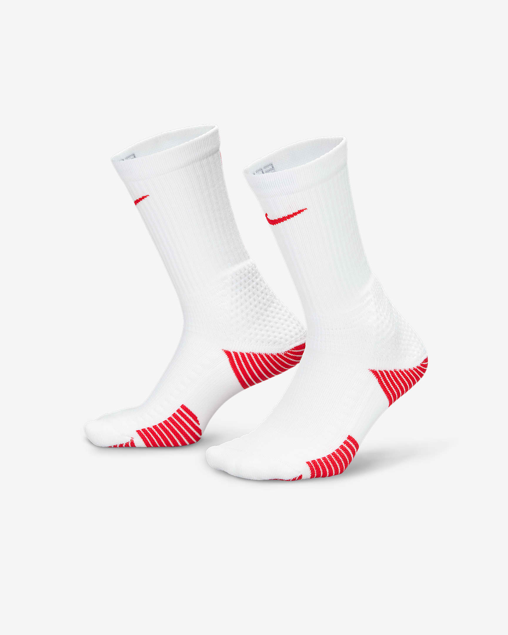 Nike Elite 2.0 舒适速干中筒运动袜(1 双) - 白色/大学红/大学红
