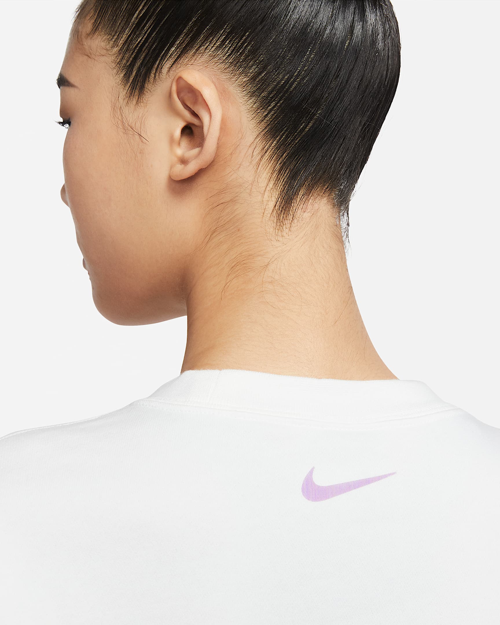 Nike Sportswear 女子起绒圆领上衣 - 白色