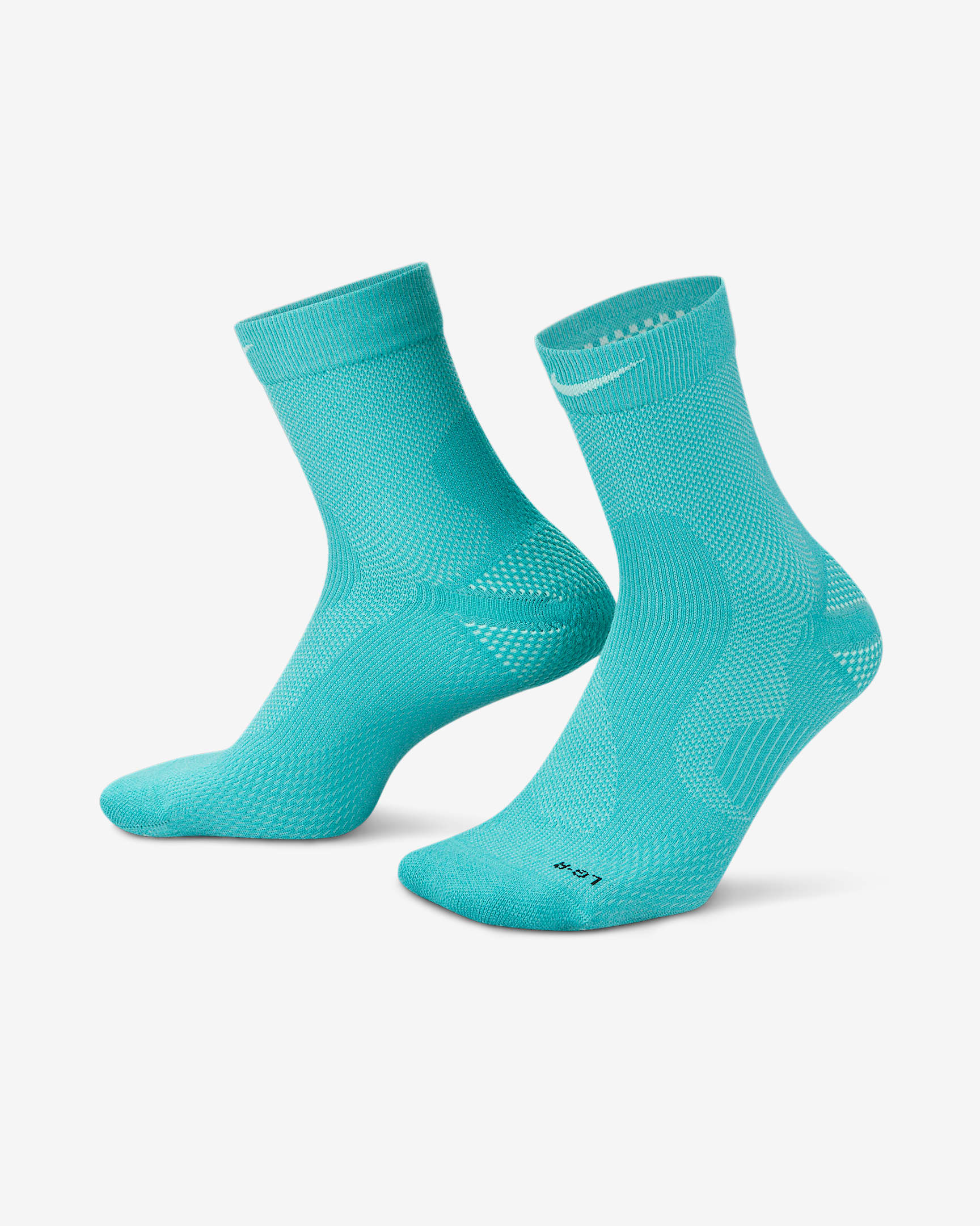 Nike Running Lightweight Micro Crew 速干运动短袜(1 双) - 水洗水鸭青/泡沫薄荷绿/黑/泡沫薄荷绿