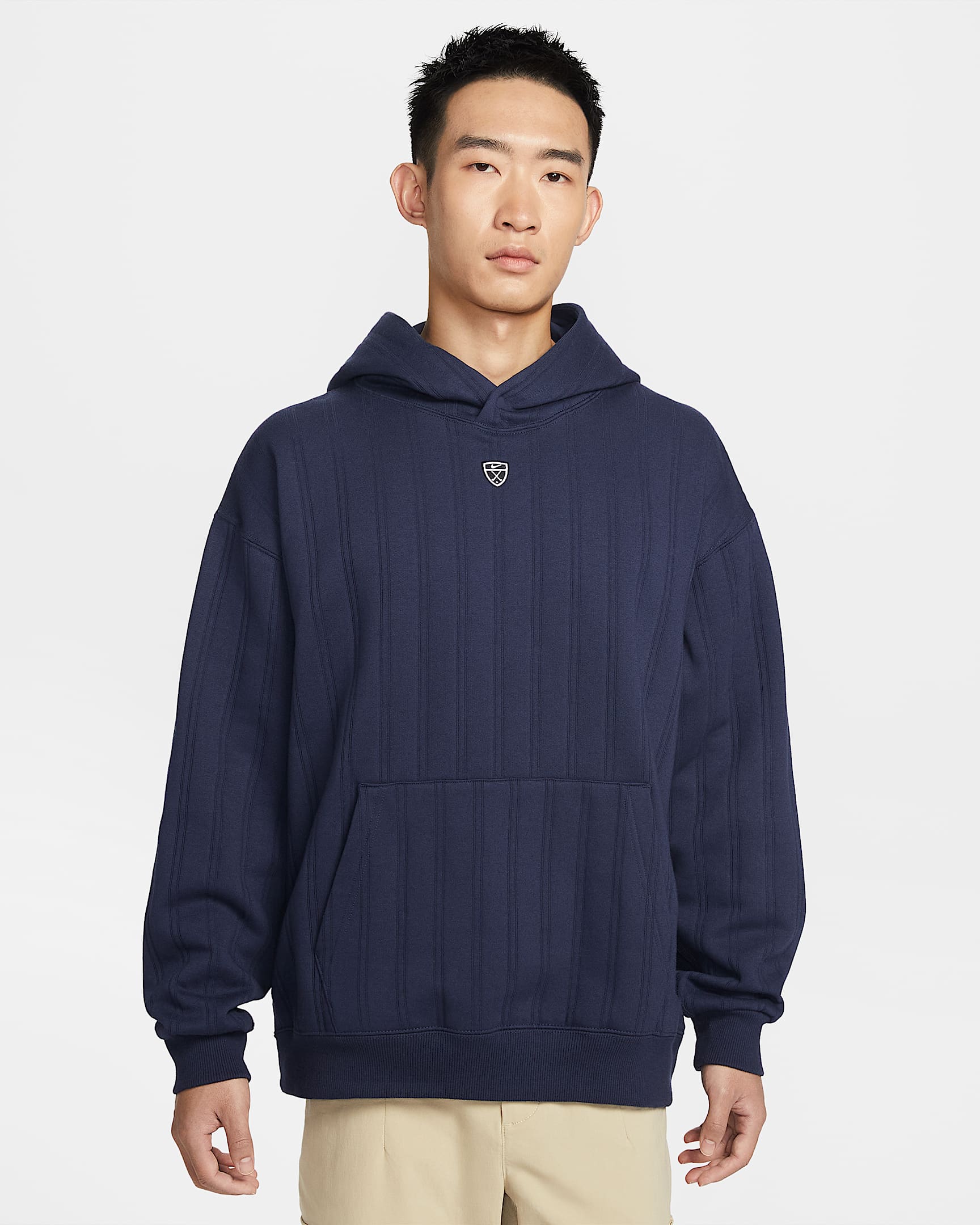 Nike Fairway Fresh Therma-FIT 男子加绒连帽衫 - 大学深蓝/黑