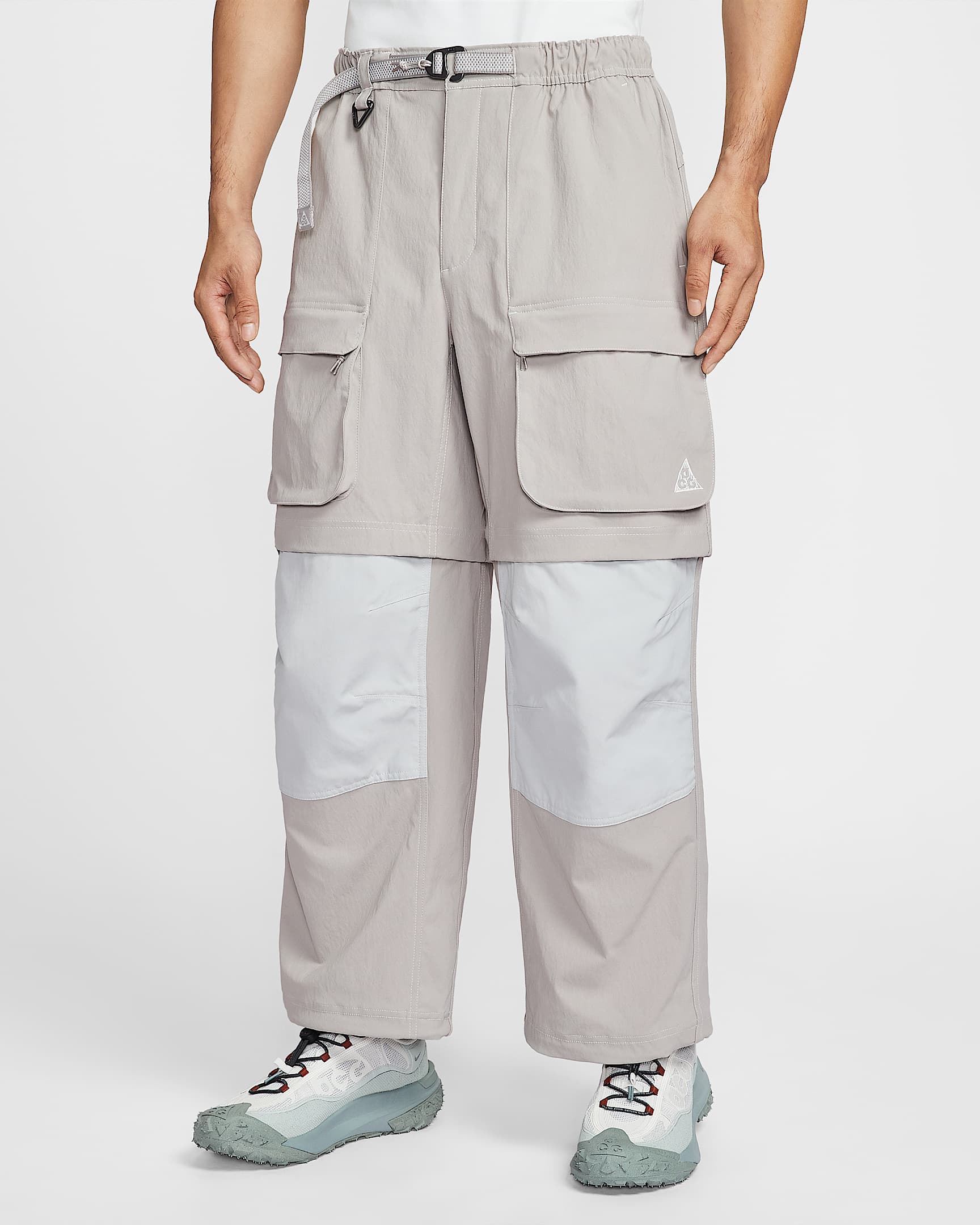 Nike ACG "Smith Summit" 男子拒水防晒可拆卸拉链工装长裤 - 大学灰/雾灰/山峰白