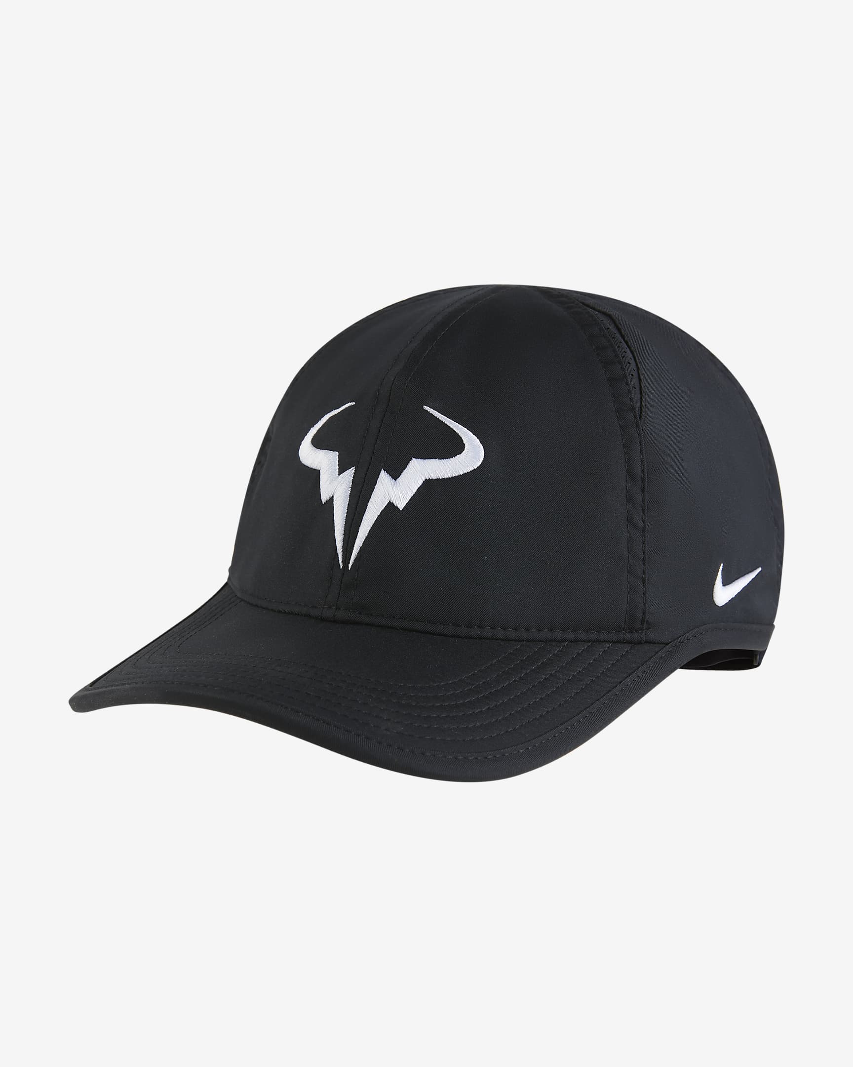 Nike Dri-FIT Club Rafa 透气速干软顶运动帽 - 黑/白色