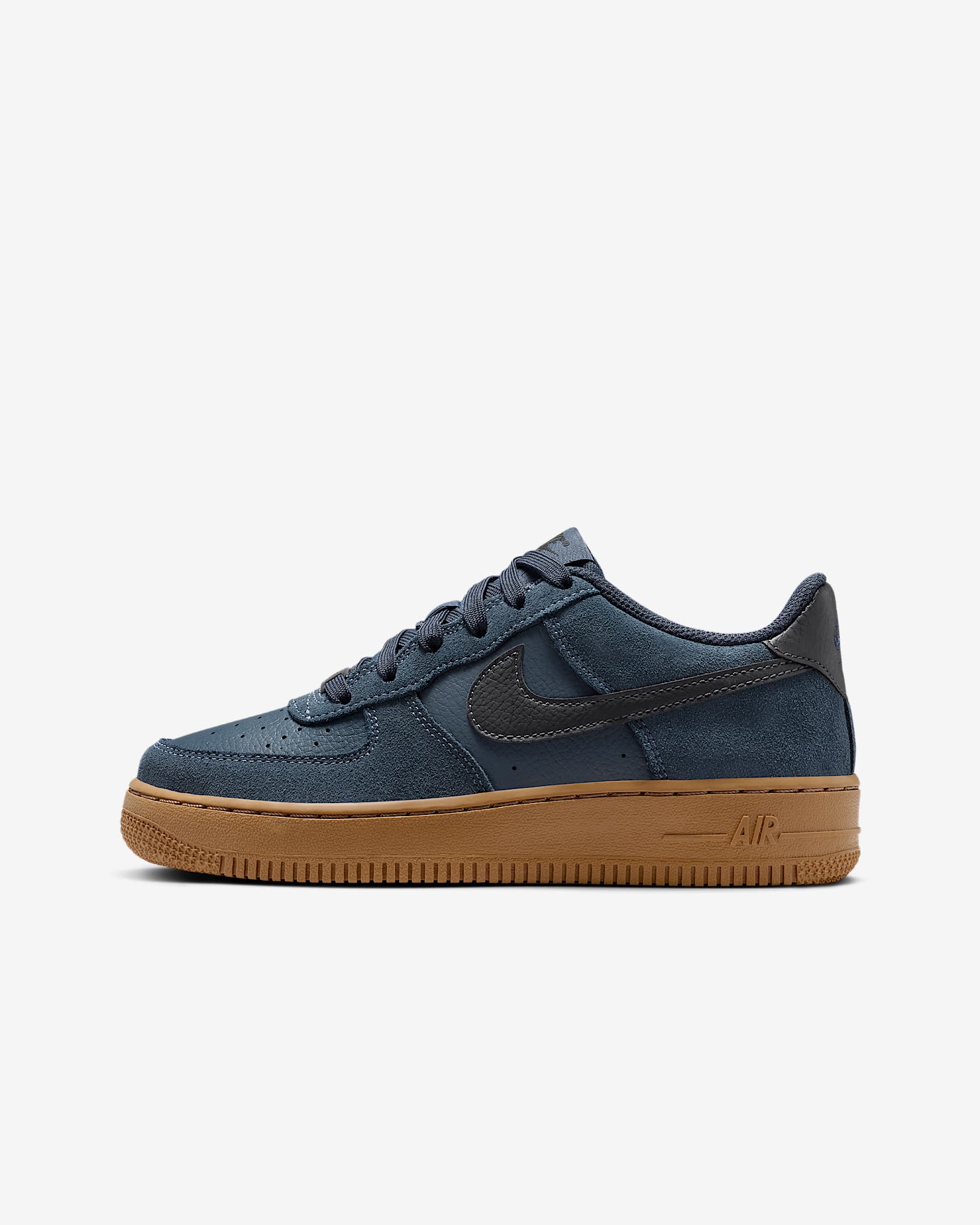 Nike Air Force 1 LV8 2 大童空军一号运动鞋 - 闪电蓝/橡皮中褐/灰黑