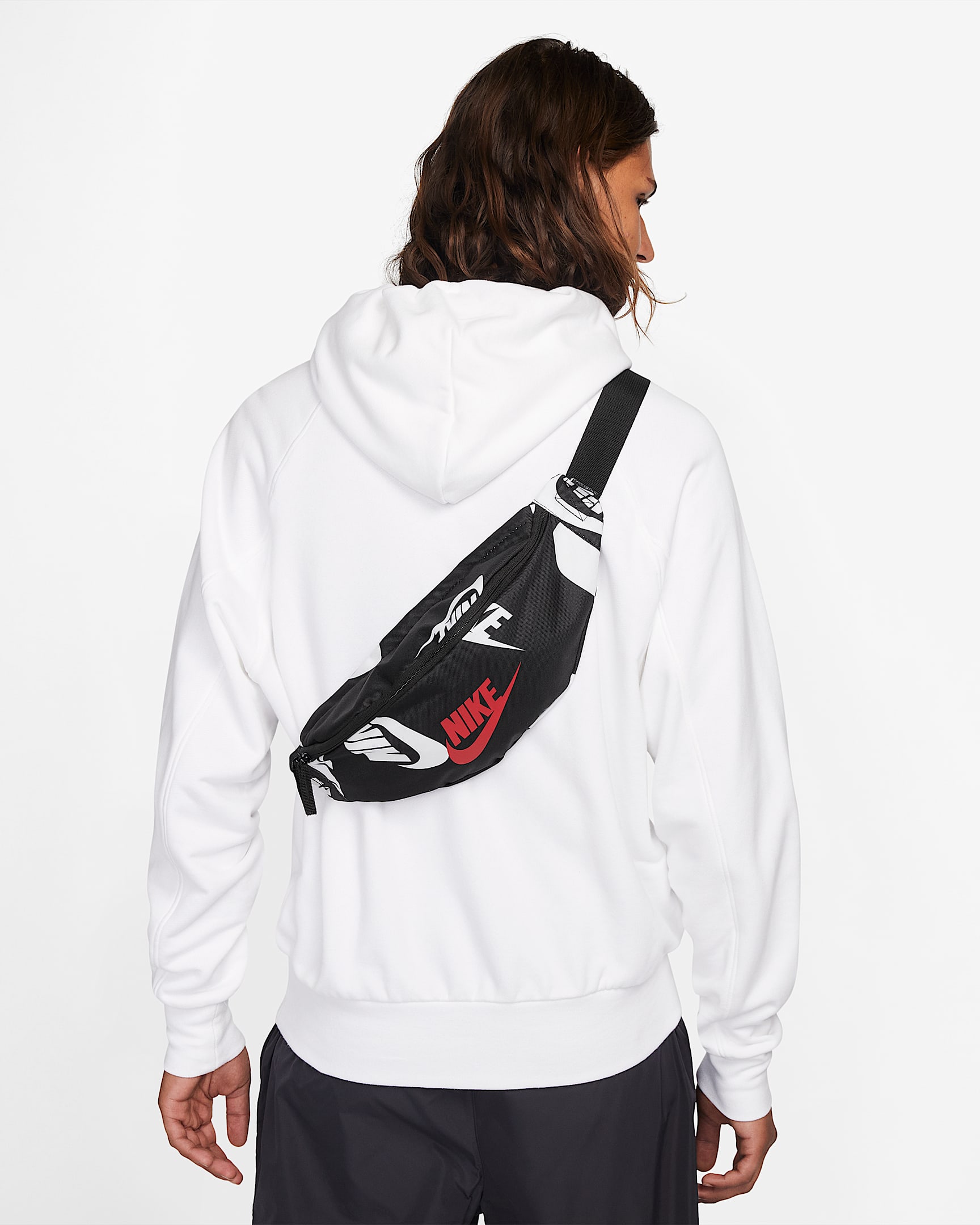 Nike Heritage 腰包 - 黑/黑/大学红