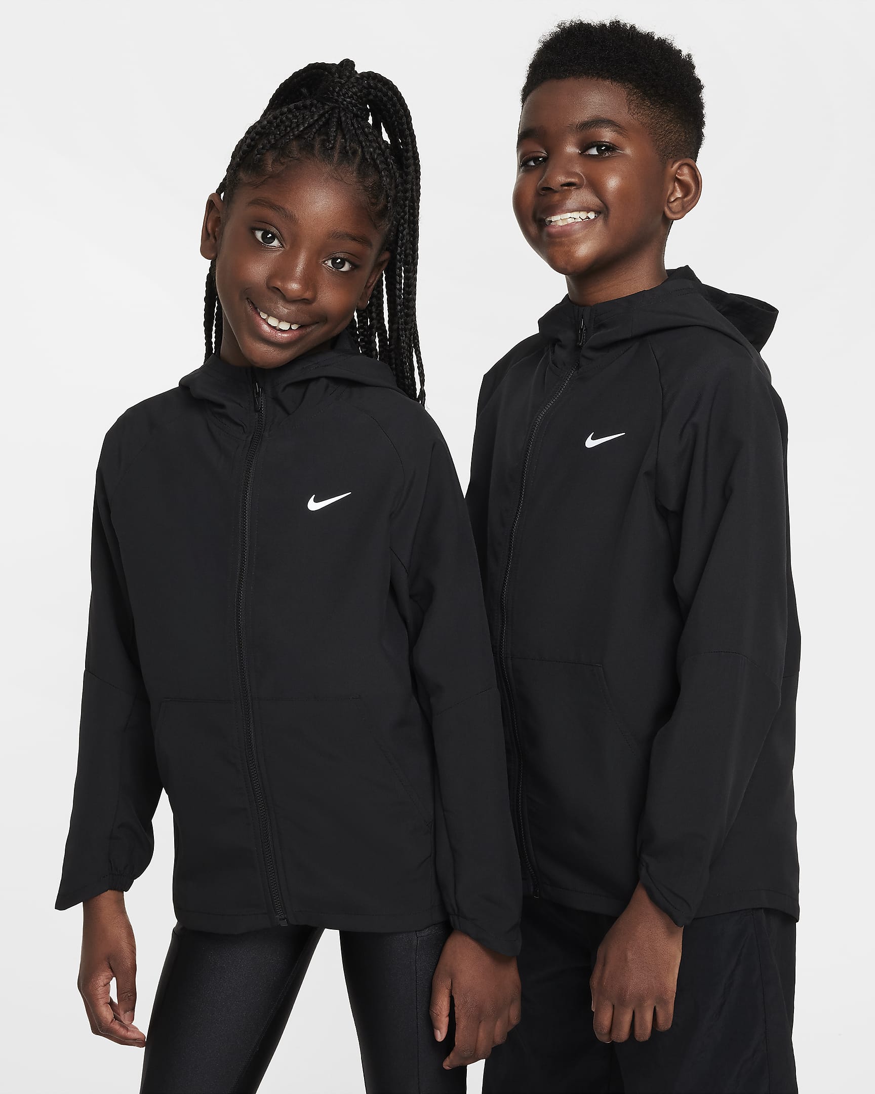 Nike Dri-FIT 大童速干训练夹克防晒衣 - 黑