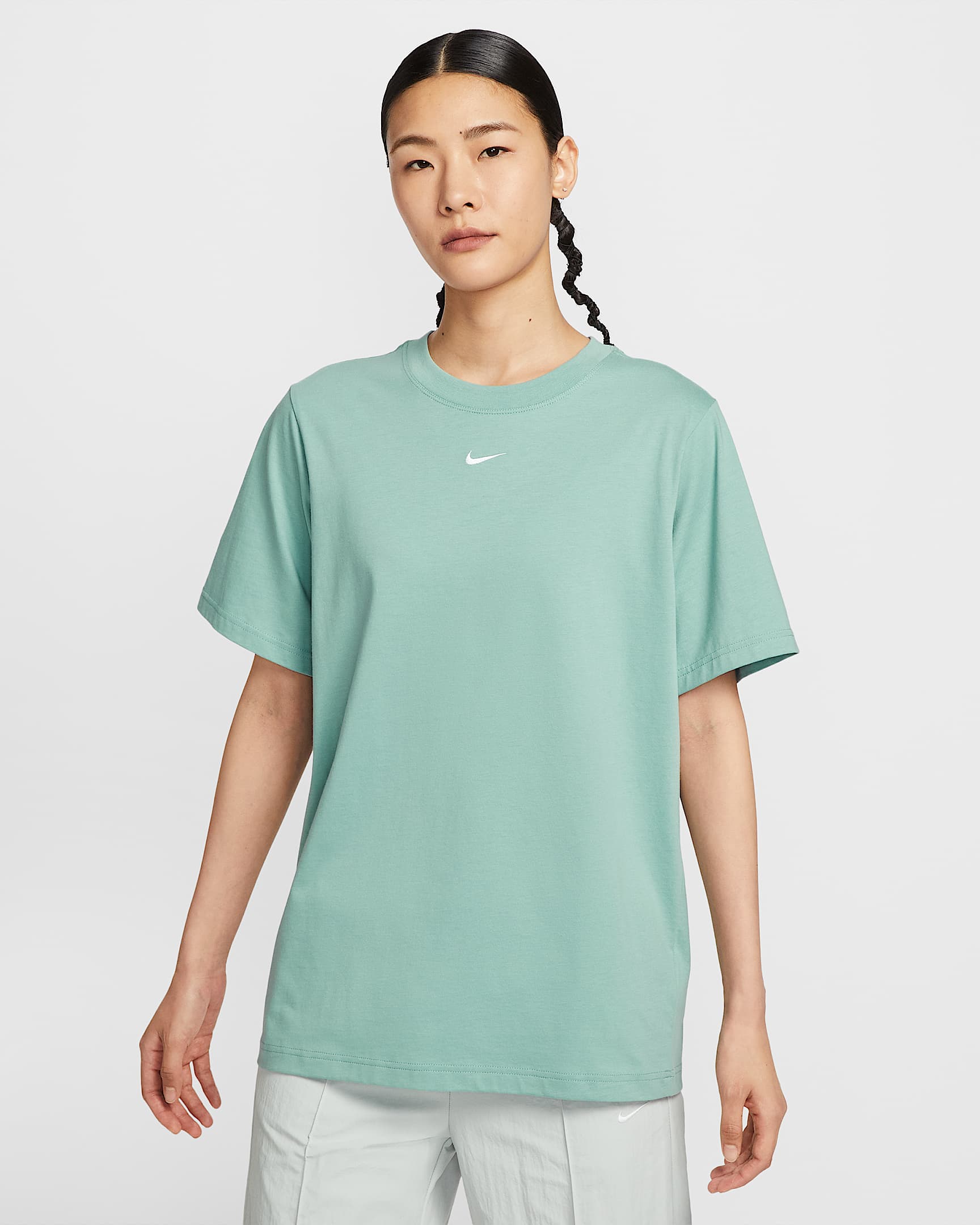 Nike Sportswear 女子百搭小勾T恤 - 大炮灰