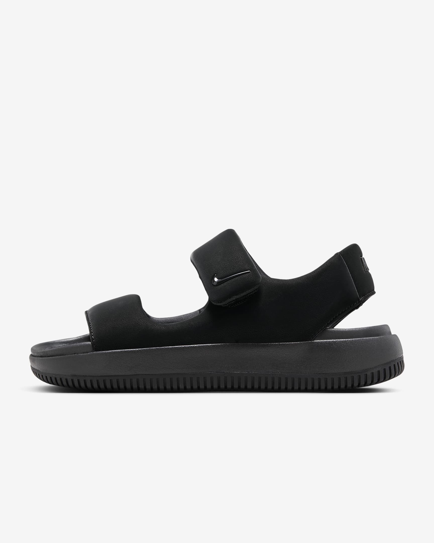 Nike Calm Sandal 女子亲肤蓬松面包凉鞋 - 黑/黑/黑