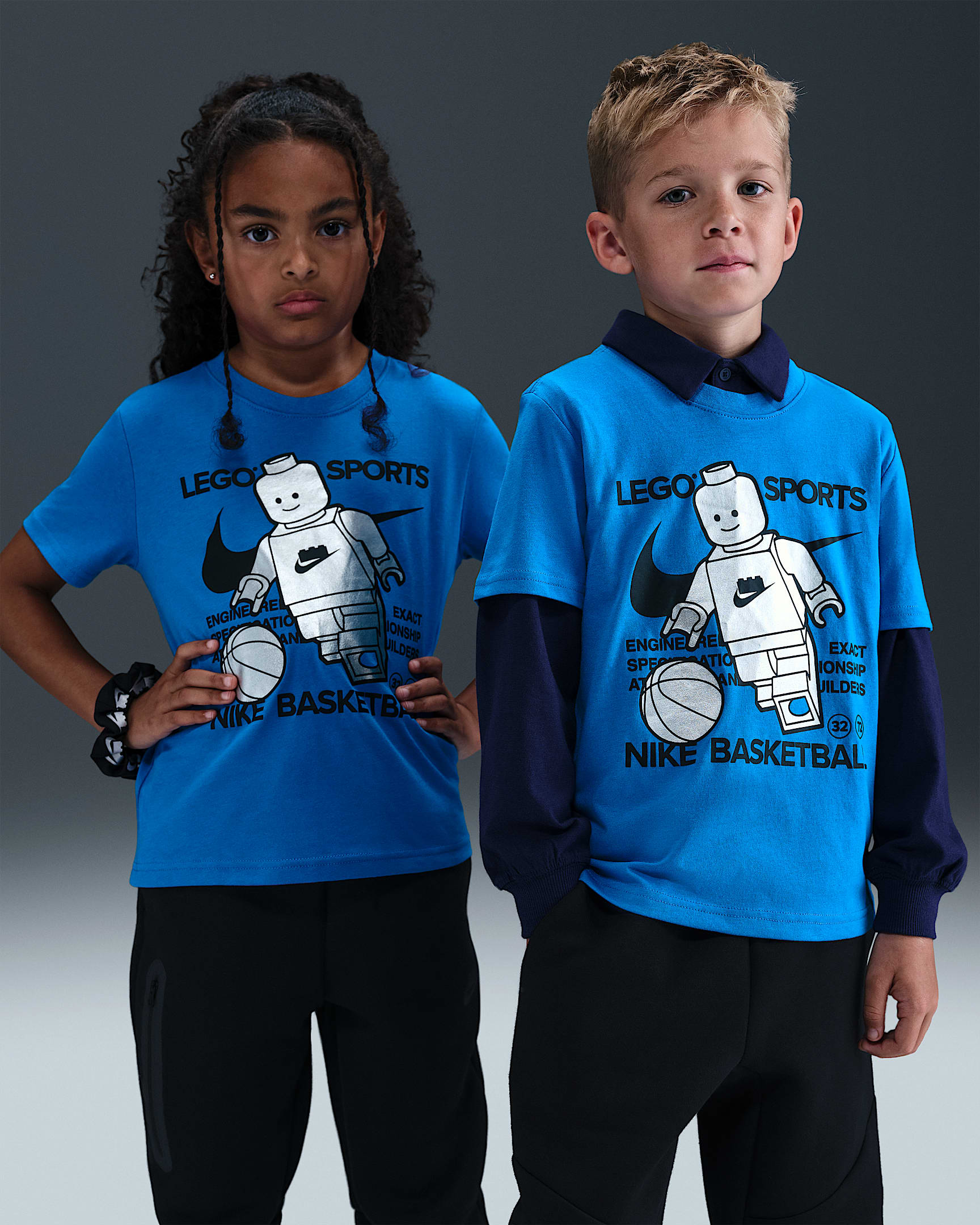 Nike x LEGO® Collection 幼童T恤 - 火焰钴蓝