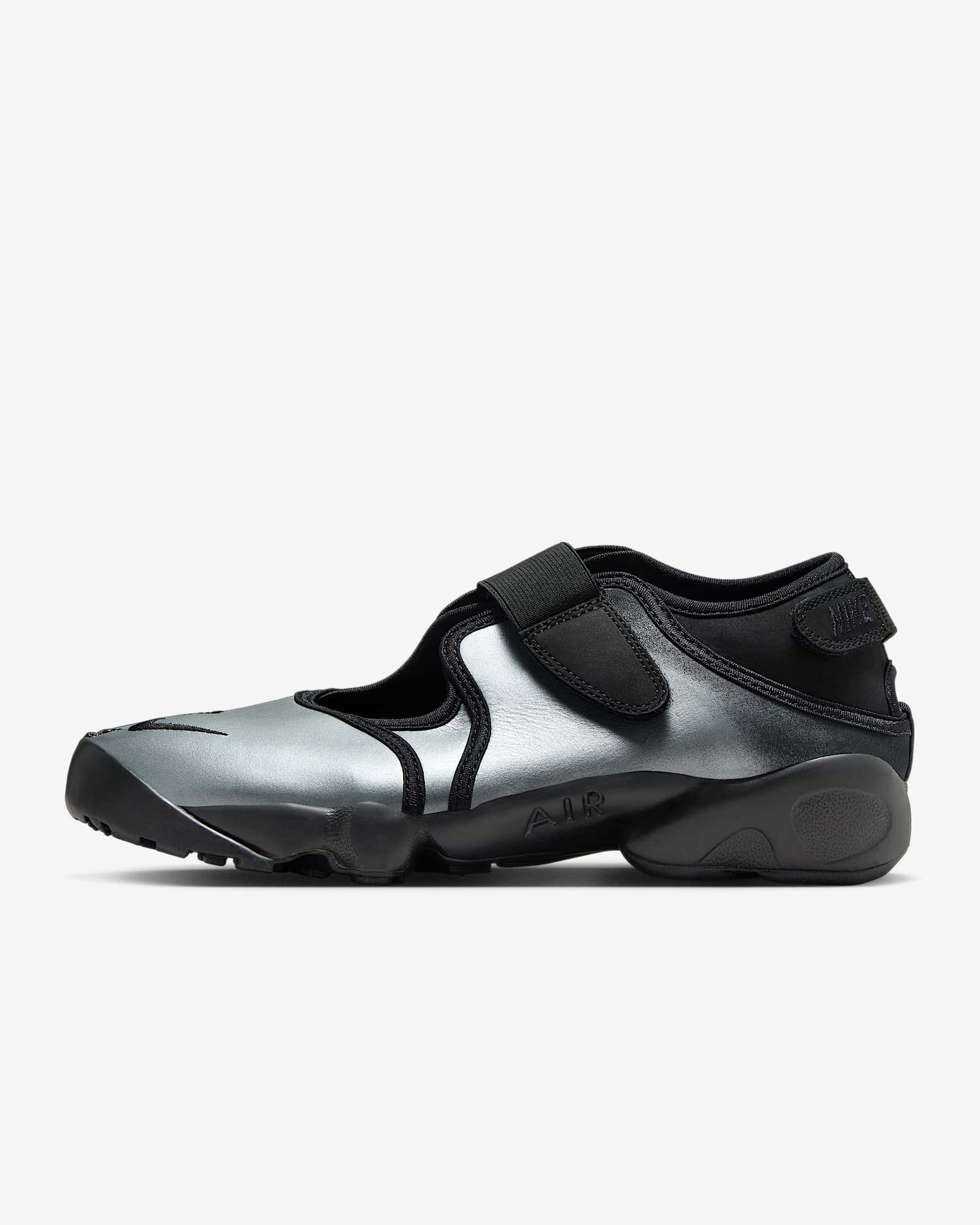 Nike Air Rift Leather 耐克忍者鞋女子运动鞋 - 金属银/黑