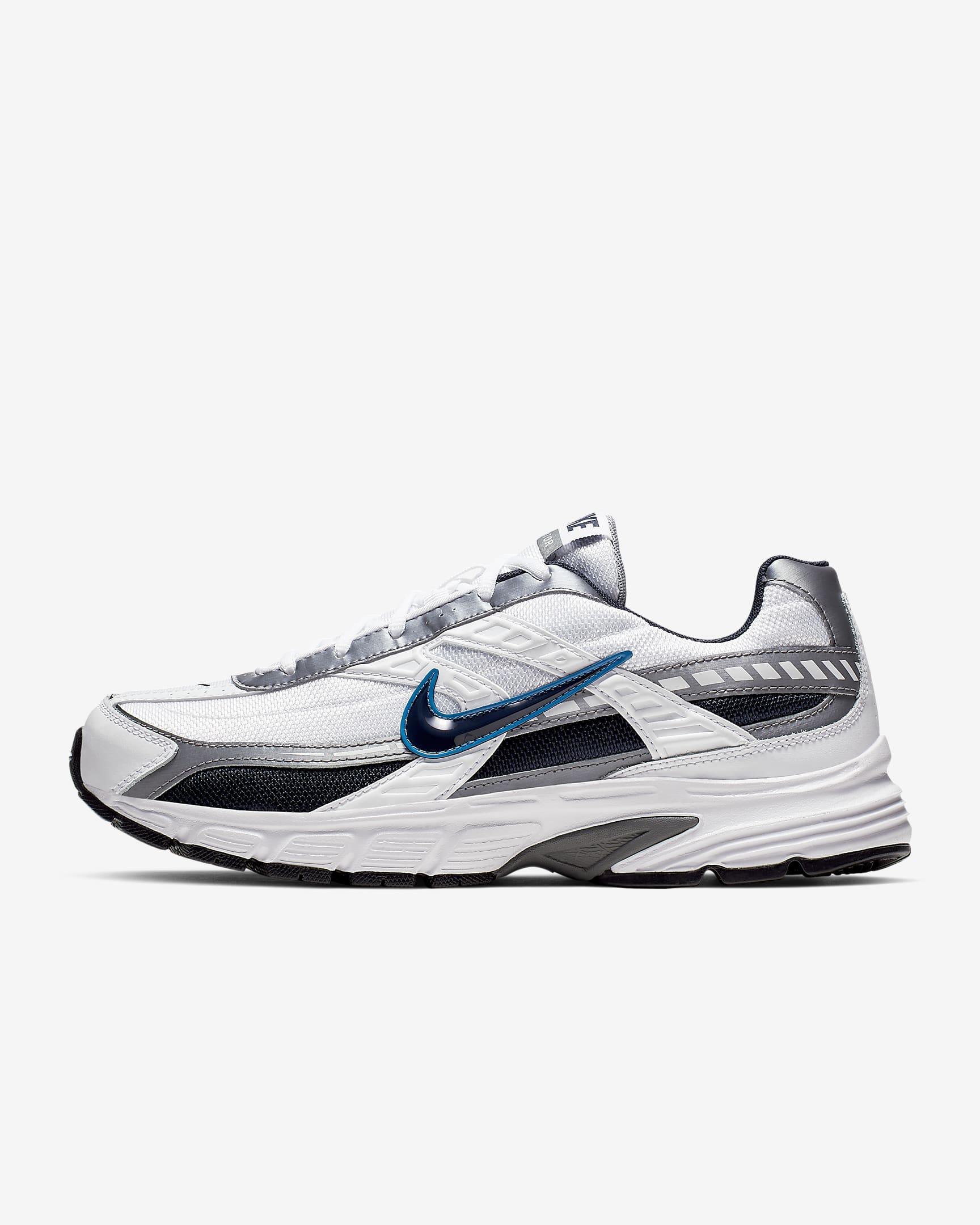 Nike Initiator 男子复古运动鞋老爹鞋 - 白色/金属灰/黑曜石色