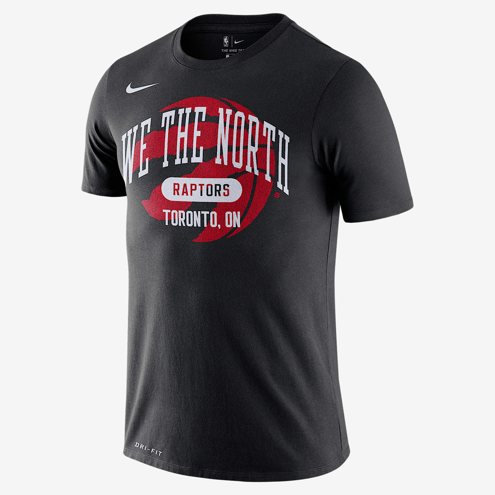 多伦多猛龙队 Nike Dri-FIT NBA 男子T恤 - 黑