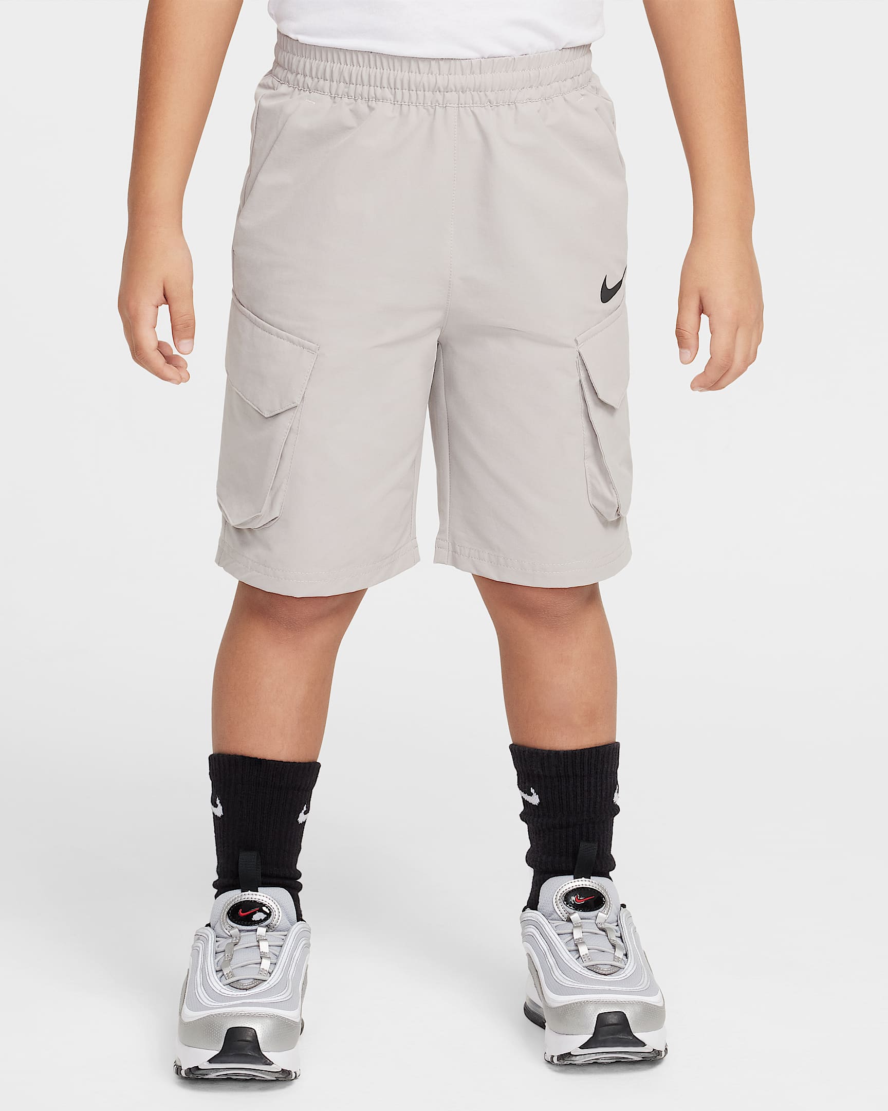 Nike Dri-FIT 幼童都市机能风速干梭织短裤 - 大学灰