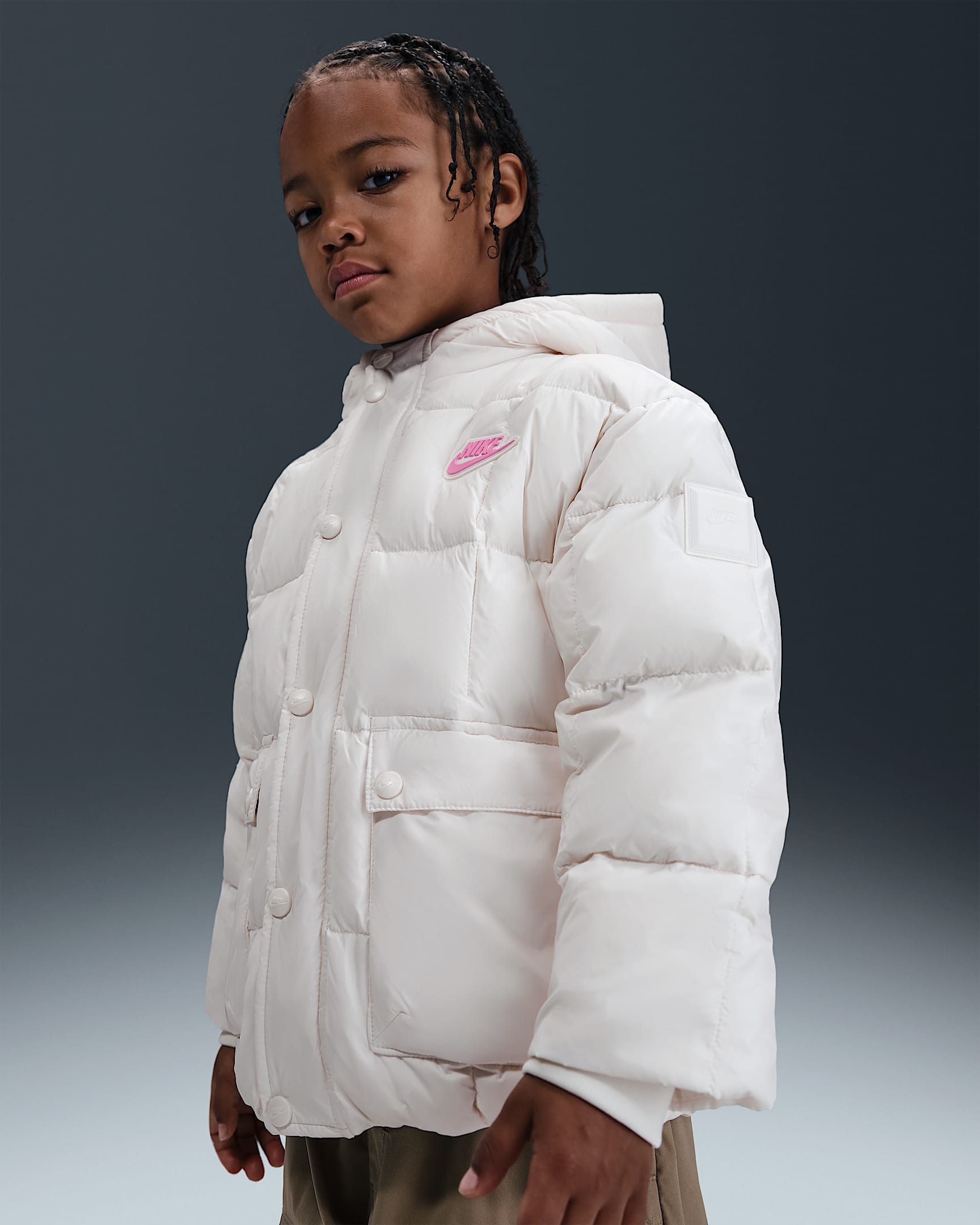 Nike Premium 幼童羽绒夹克 - 帆白