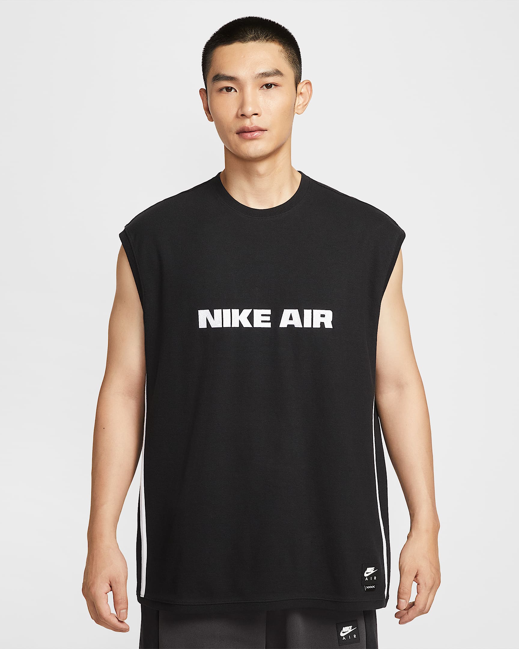 Nike Air Lifestyle Jersey 男子无袖上衣 - 黑/白色/白色