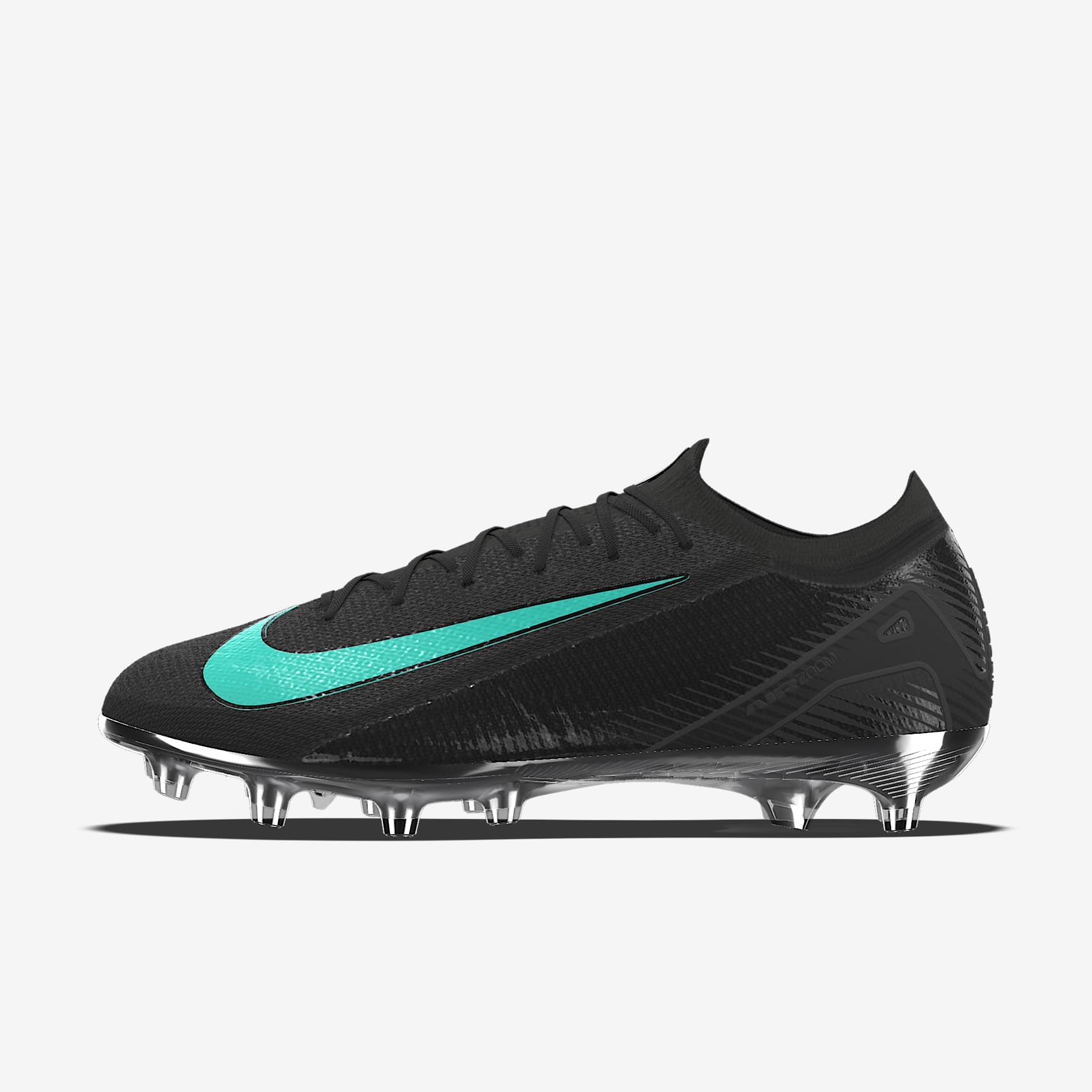 Nike Mercurial Vapor 16 Elite By You 耐克刺客系列专属定制天然硬质草地低帮足球鞋 - 黑/铁灰/黑