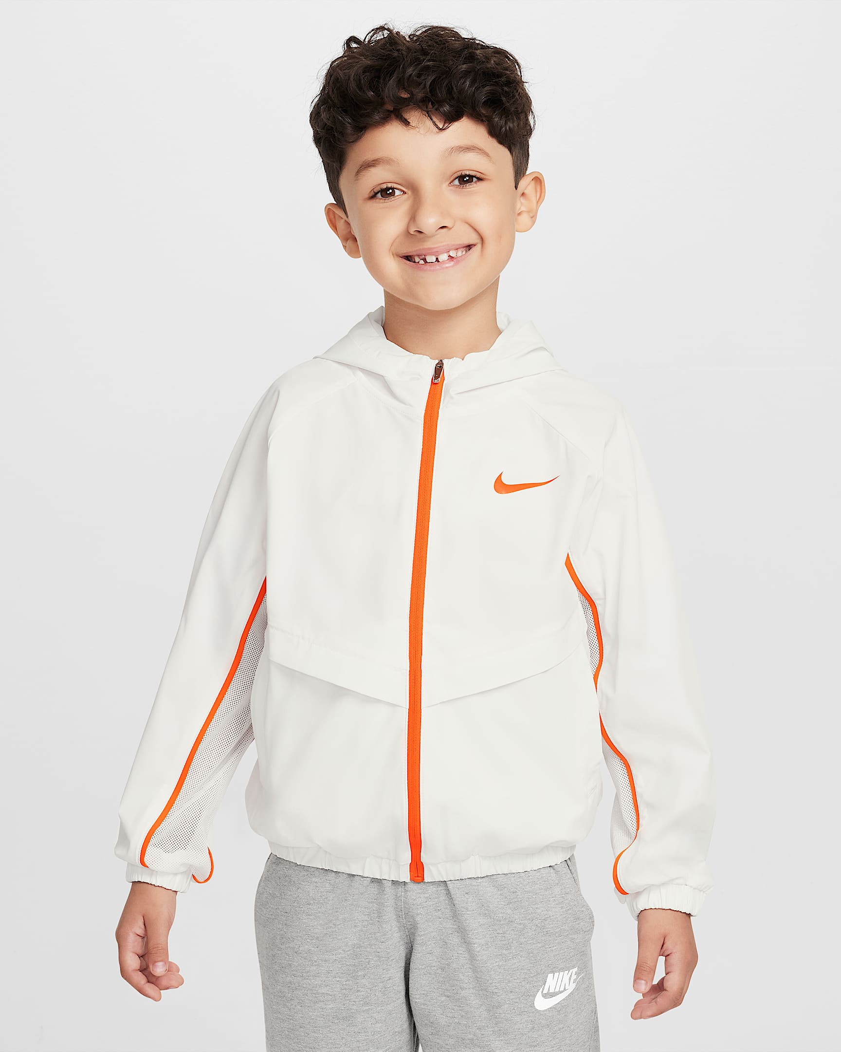 Nike 幼童凉感梭织夹克防晒衣 - 白色