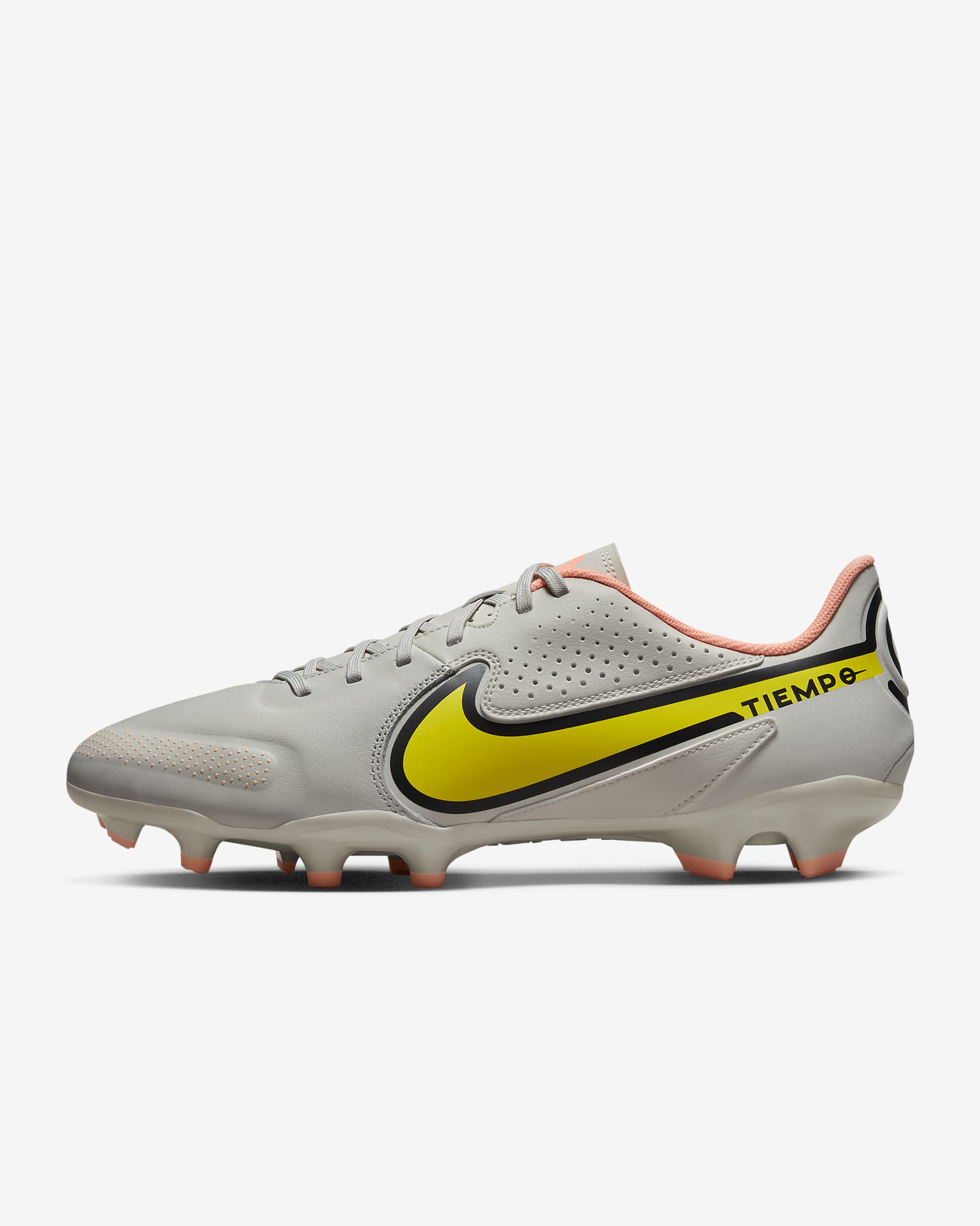 Nike Legend 9 Academy FG/MG 男/女多种场地足球鞋 - 幻影灰白/夕阳红/冲击黄