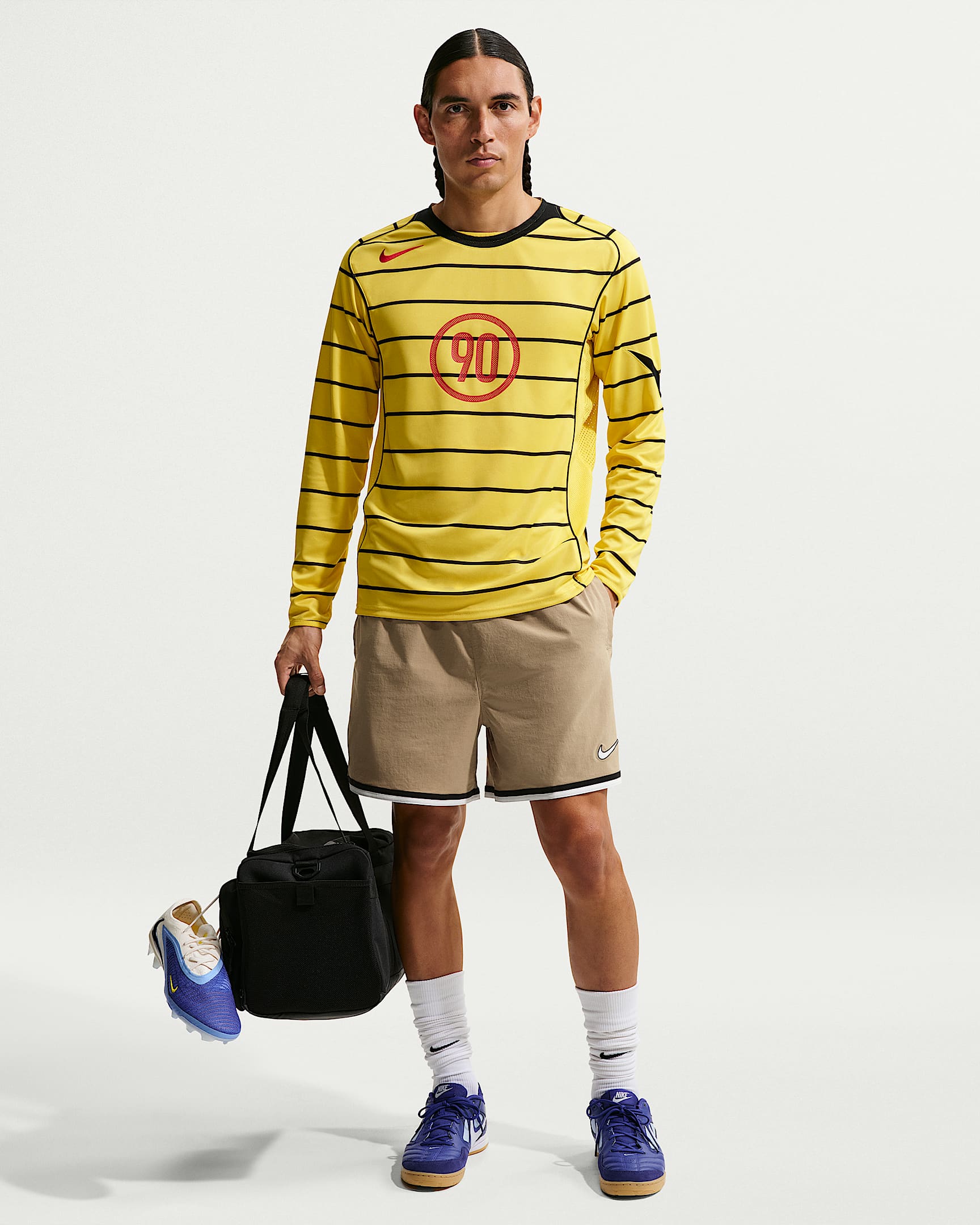 Nike Dri-FIT 男子速干足球短裤 - 榛果褐/灰黑/山峰白/山峰白