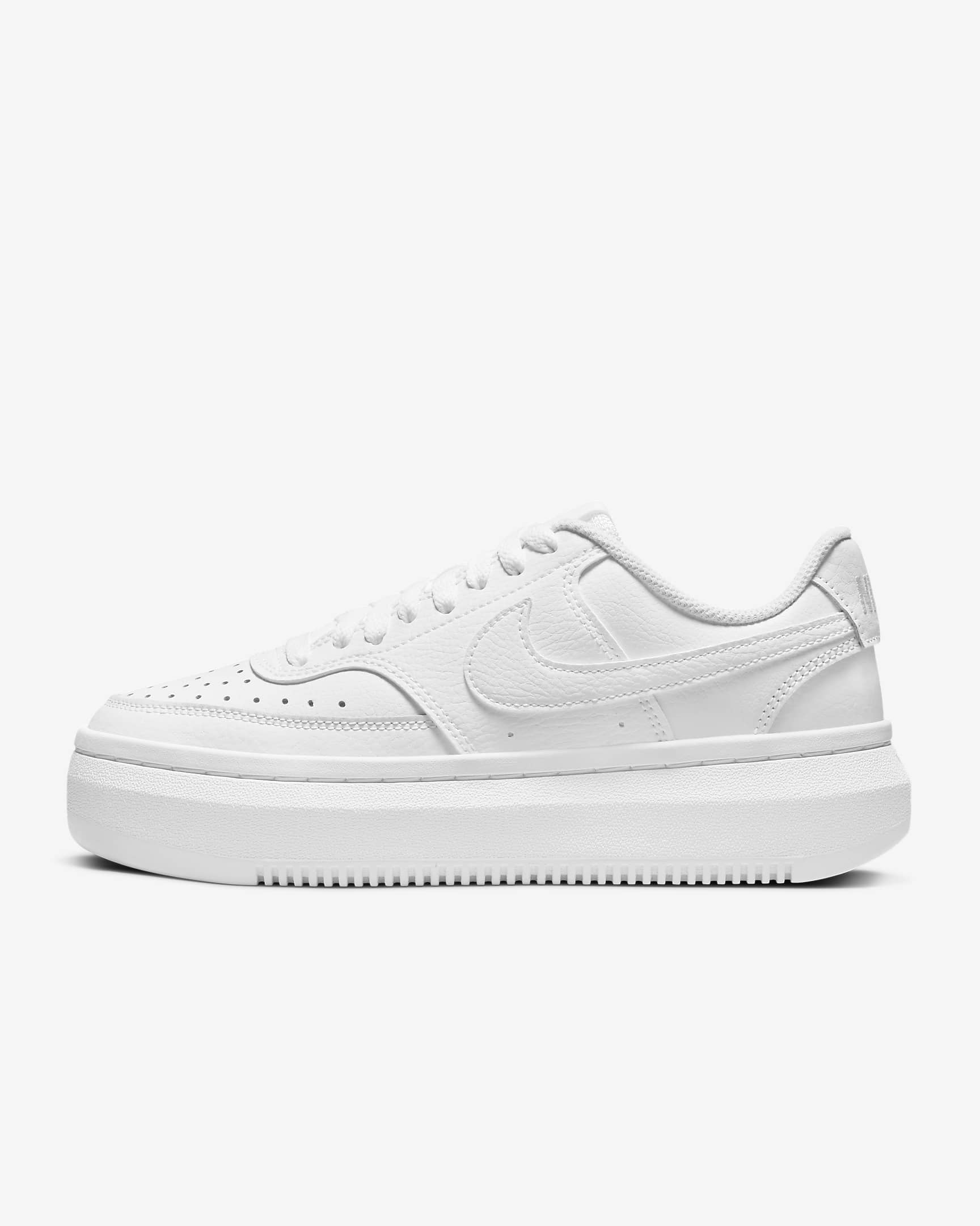 Nike Court Vision Alta LTR 女子增高运动厚底鞋板鞋 - 白色/白色/白色