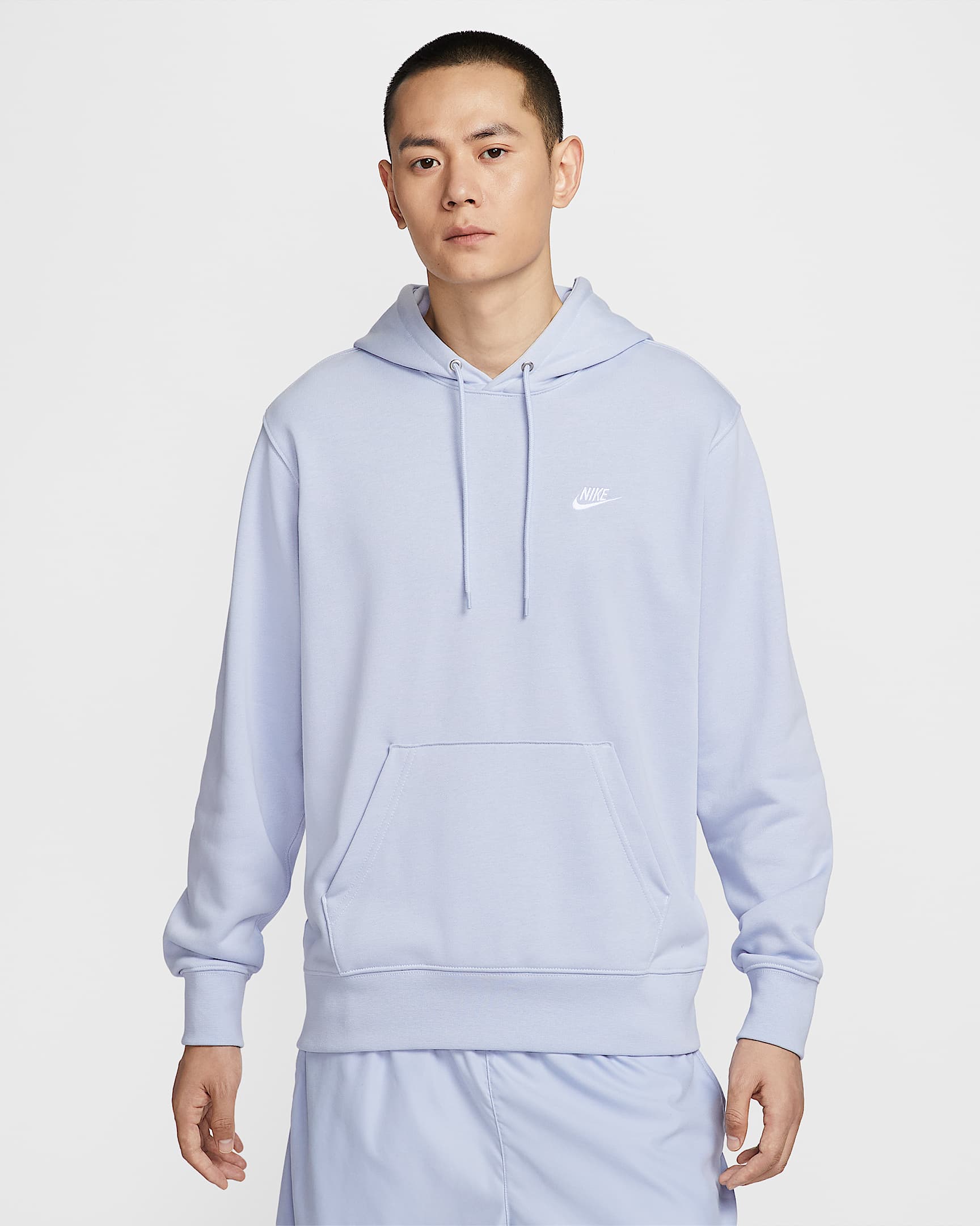 Nike Club 男子针织套头连帽衫 - 幻影/幻影/白色