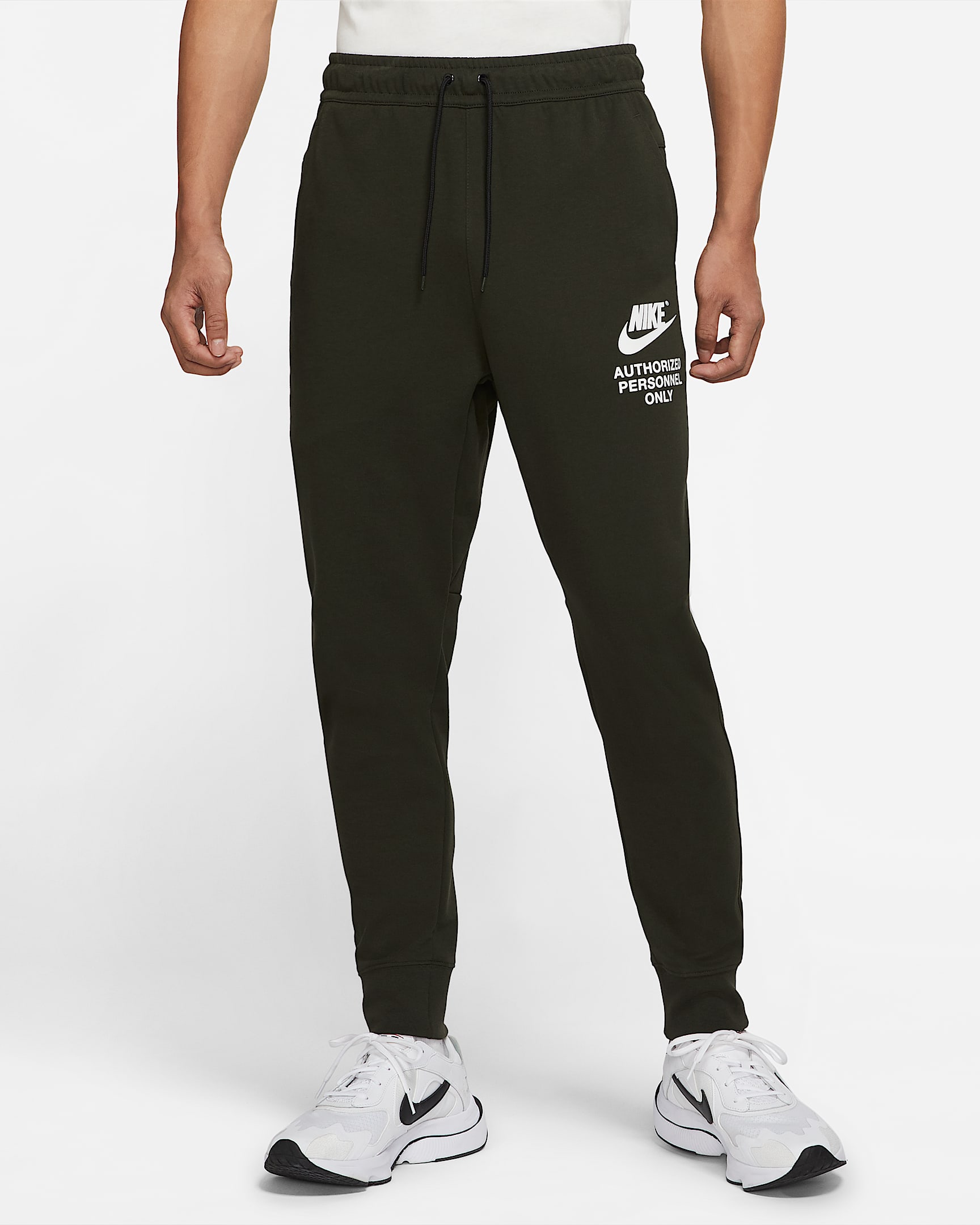Nike Sportswear 男子印花针织长裤 - 红杉绿/红杉绿/红杉绿/白色