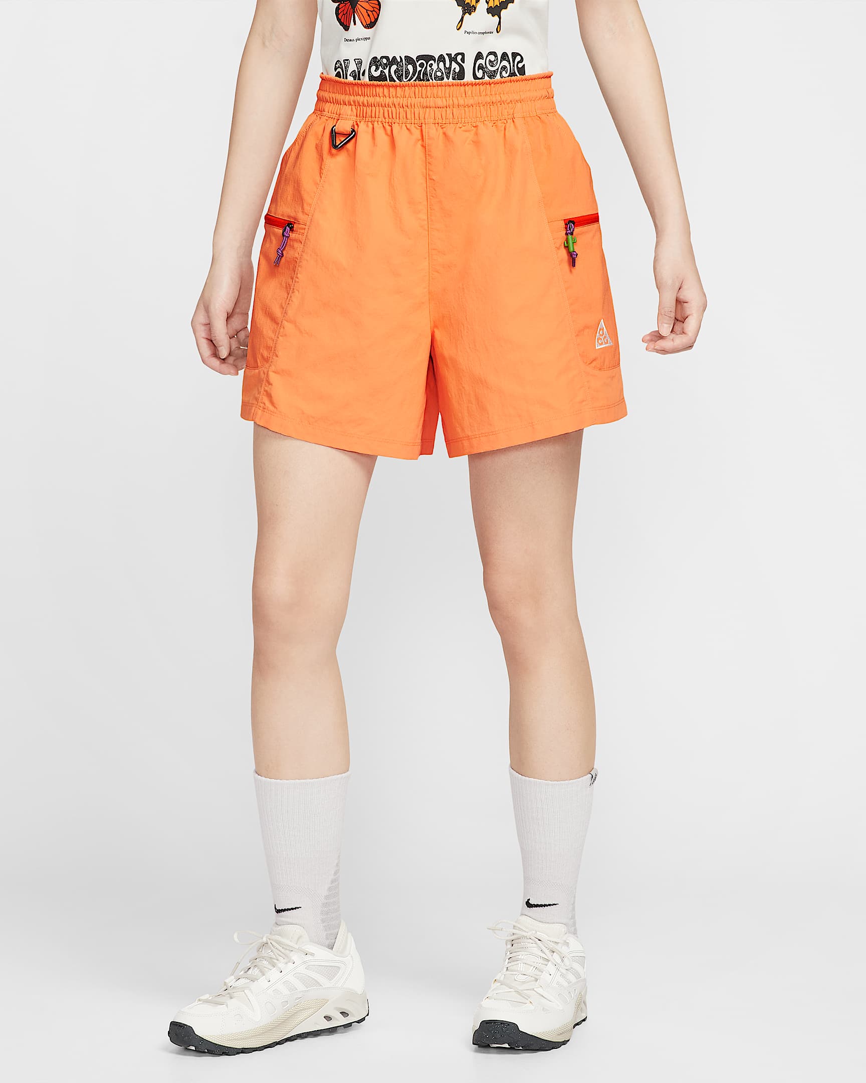 Nike ACG "Death Bloom" 女子短裤 - 马拉喀什橙/安全橙/黑/山峰白