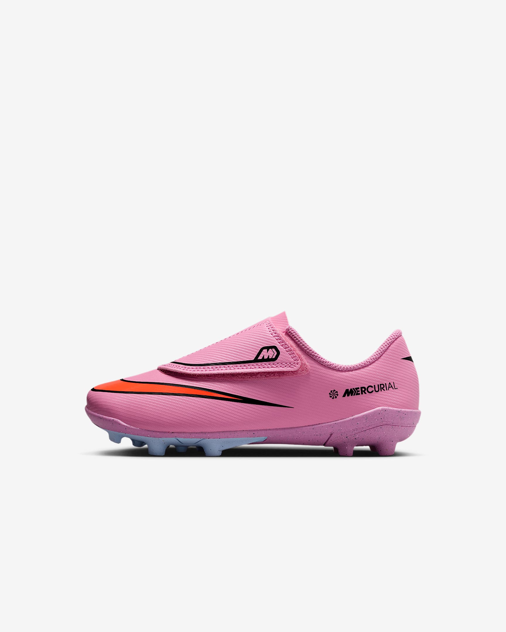Nike Jr. Mercurial Vapor 16 Club 耐克刺客系列幼童多种场地低帮足球鞋 - 神秘火烈鸟红/鲜橙红/黑