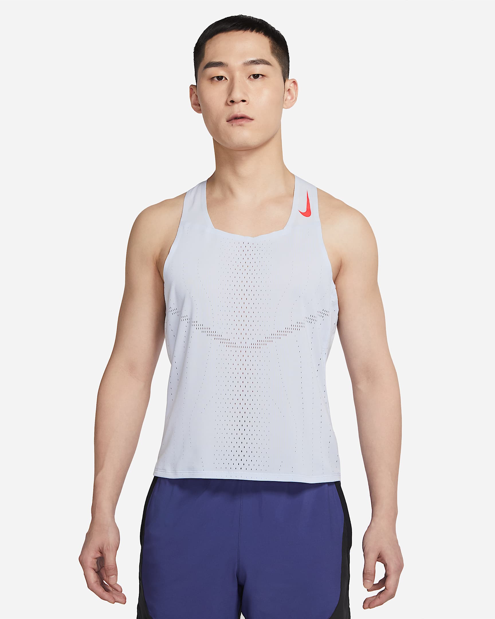 Nike Dri-FIT ADV 男子速干跑步背心 - 足球灰/亮深红