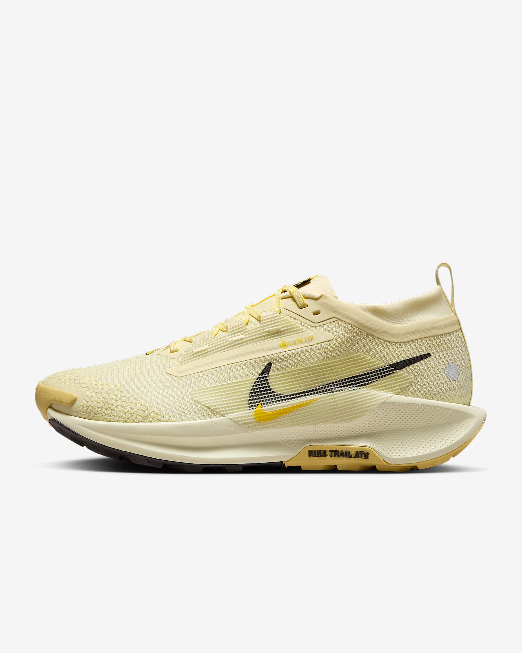 Nike Pegasus Trail 5 GORE-TEX 耐克飞马男子户外防水越野跑步鞋 - 石膏色/土星金/发光黄/中灰
