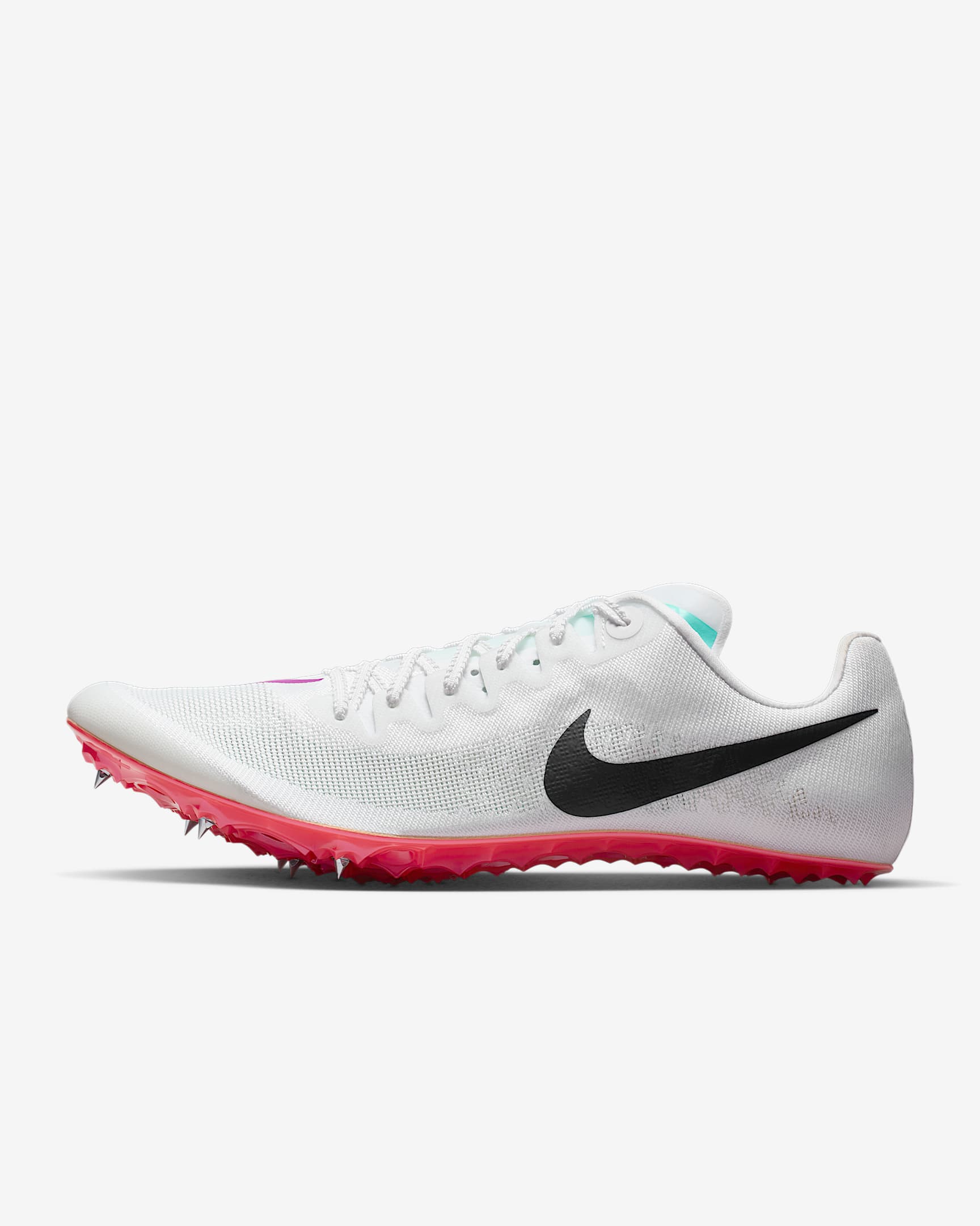 Nike Zoom JA Fly 4 男子田径钉鞋 - 白色/亮深红/超级紫罗兰色/黑曜石色