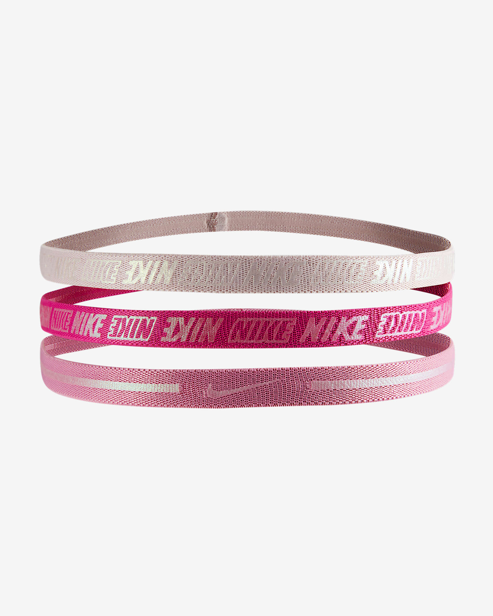Nike Metallic 2.0 束发带(3 条) - 多色/微玫瑰红/神秘火烈鸟红/火焰粉