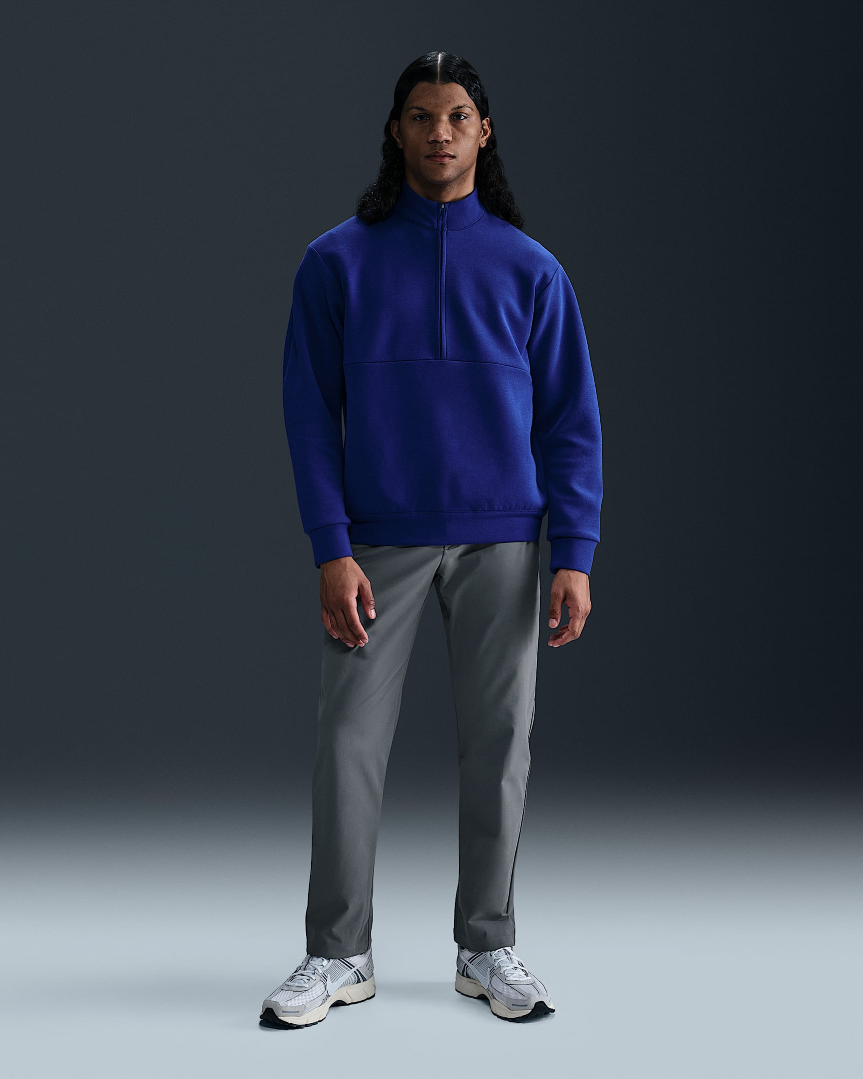 Nike 24.7 PerfectStretch Dri-FIT 男子防晒速干直筒长裤 - 烟灰/黑/纳米灰